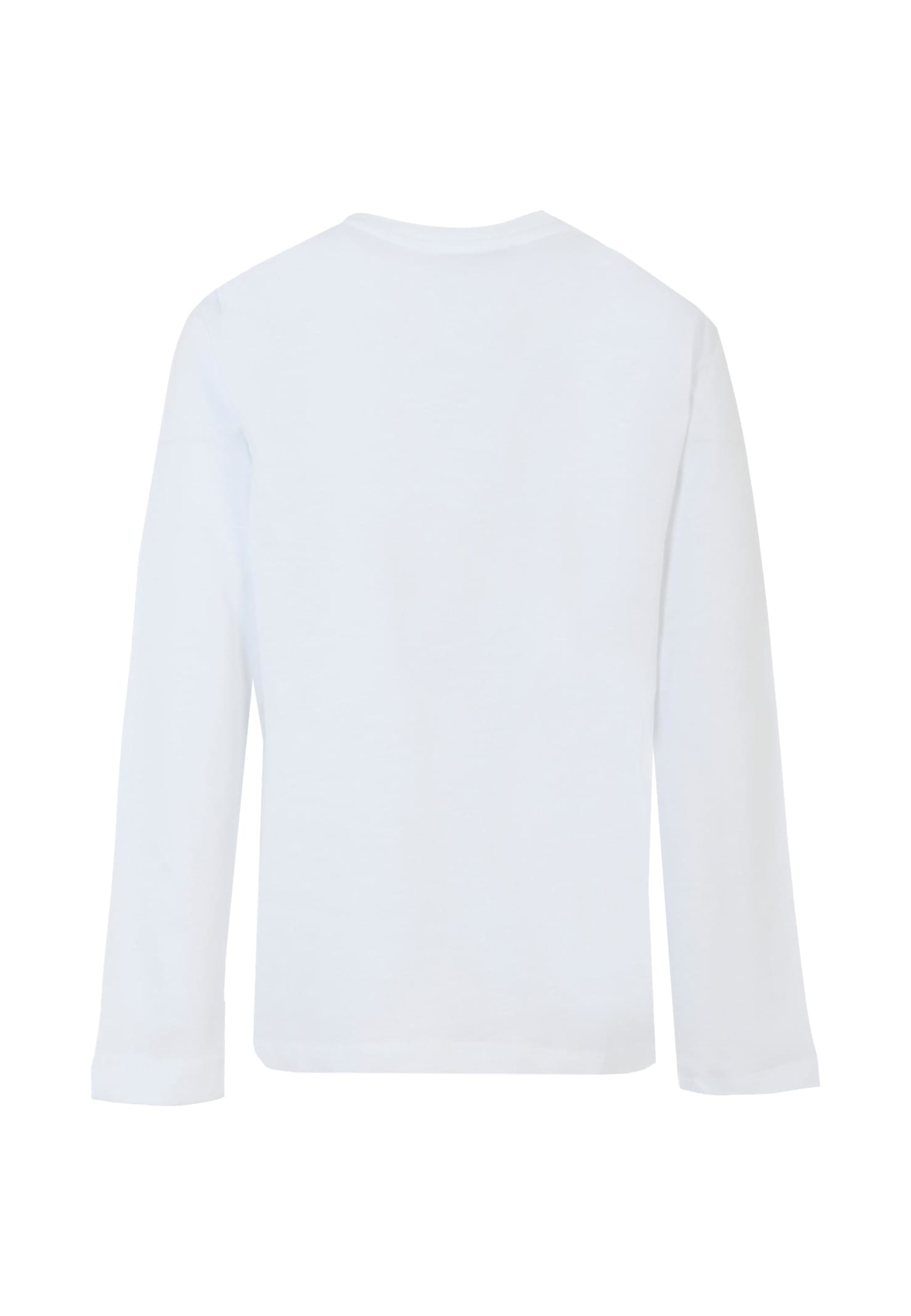 Msgm White T-shirt For Kids With Logo In White