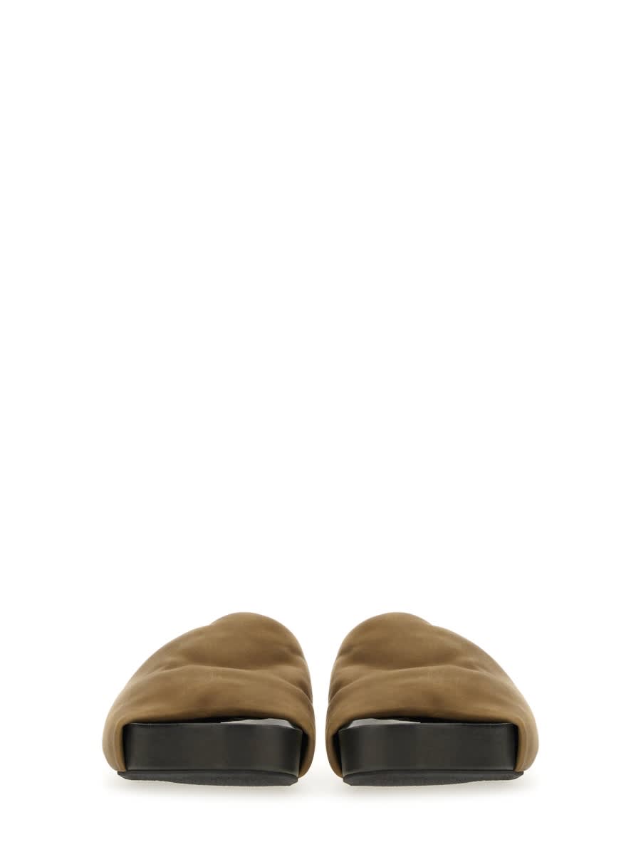 Uma Wang Leather Sandal In Multicolour