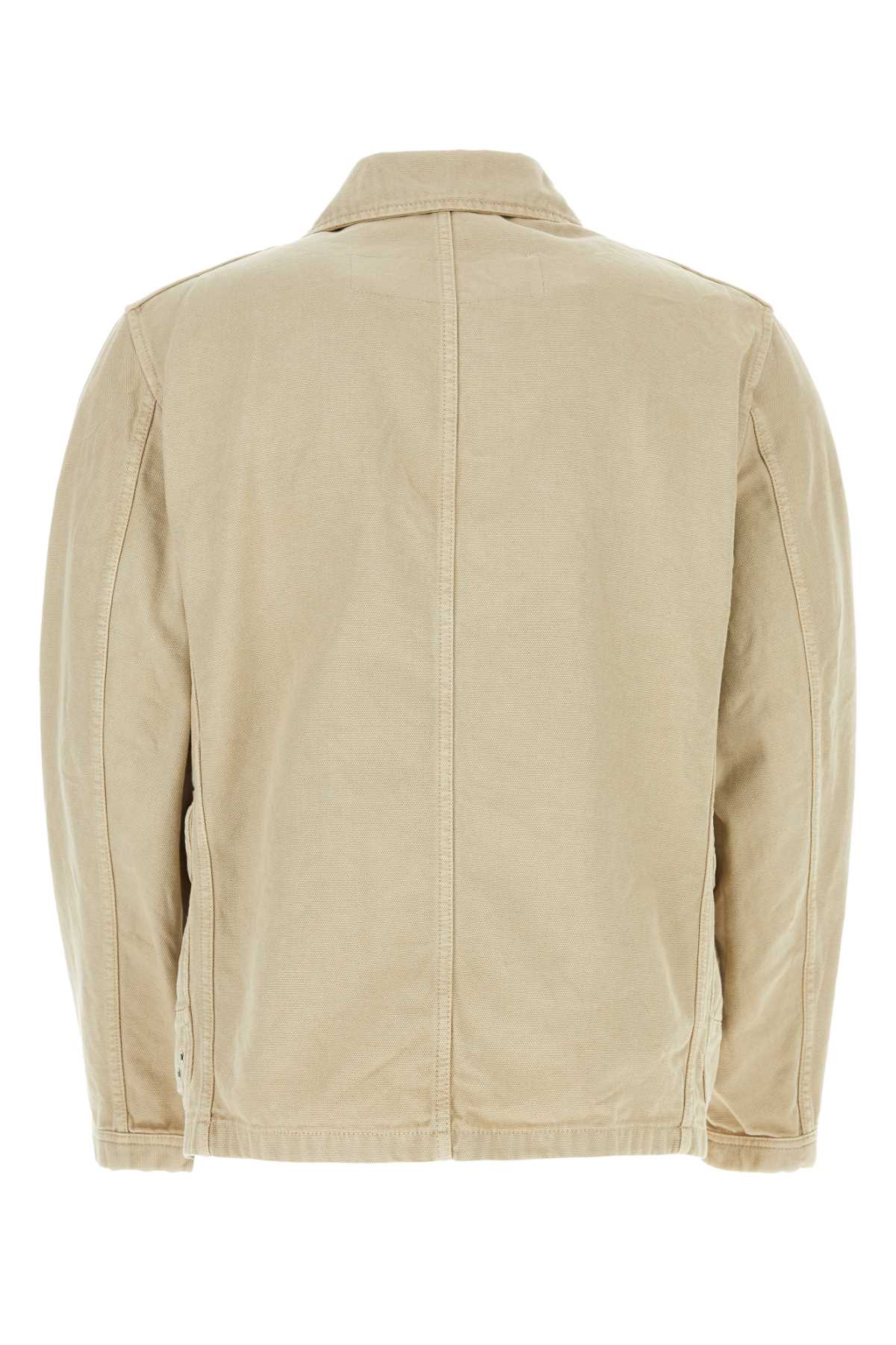 Shop Fay Sand Cotton Jacket In C003