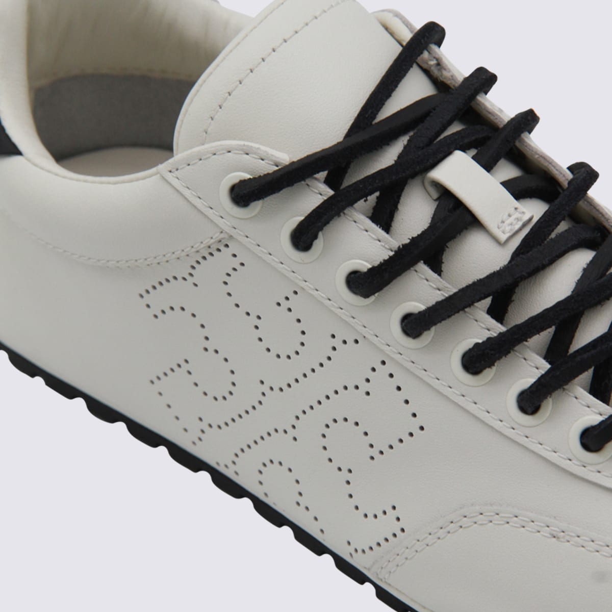Tory Burch Field Perforated Logo Sneakers In White