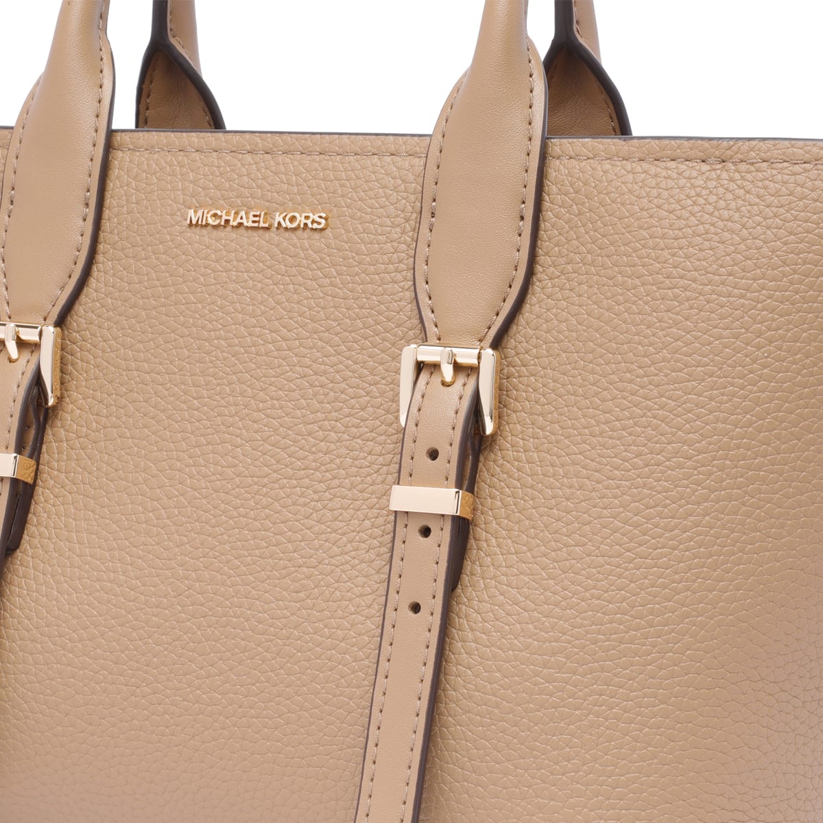 Michael Michael Kors Moore Satchel Bag In Beige