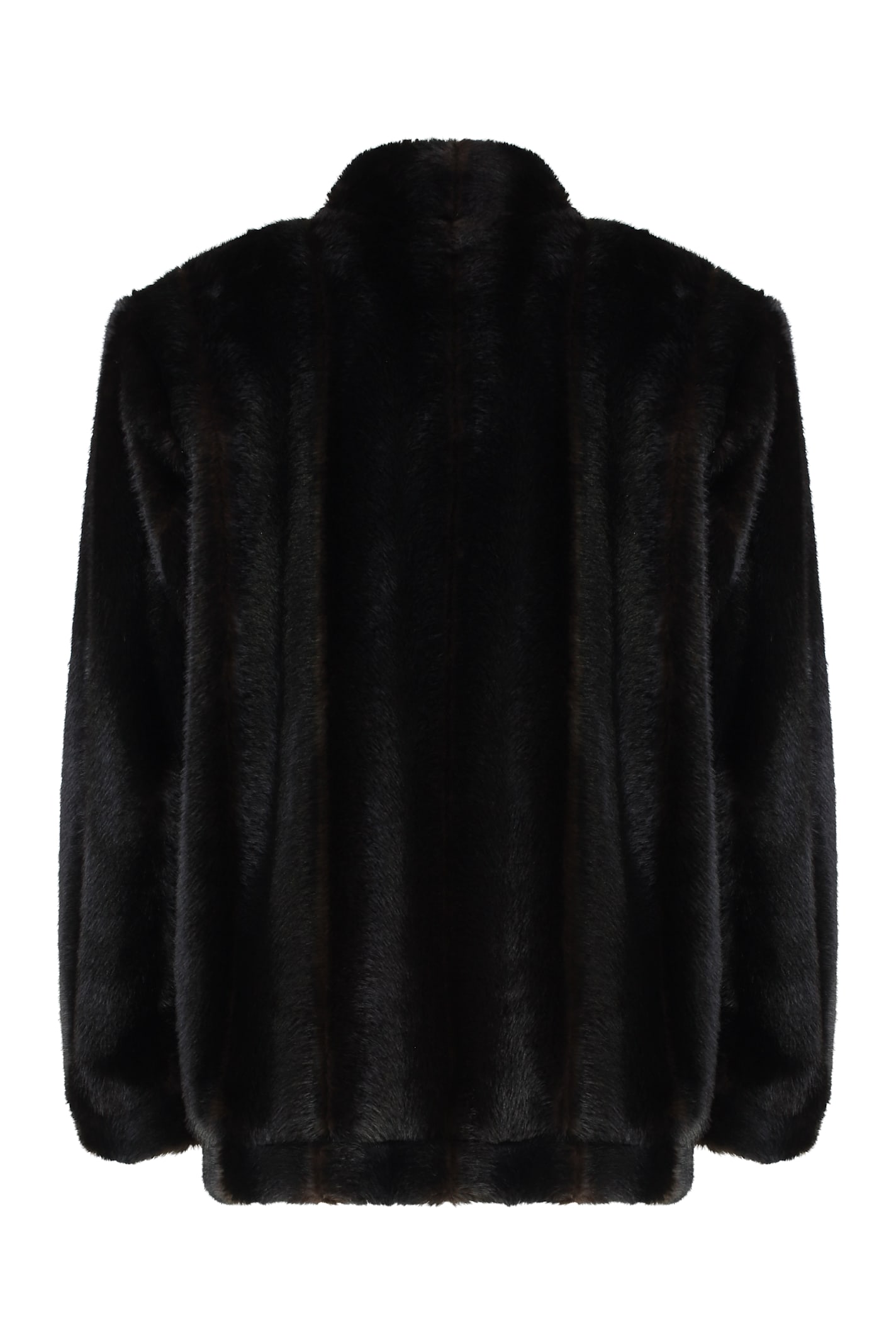 Mm6 Maison Margiela Faux Fur Jacket In Brown