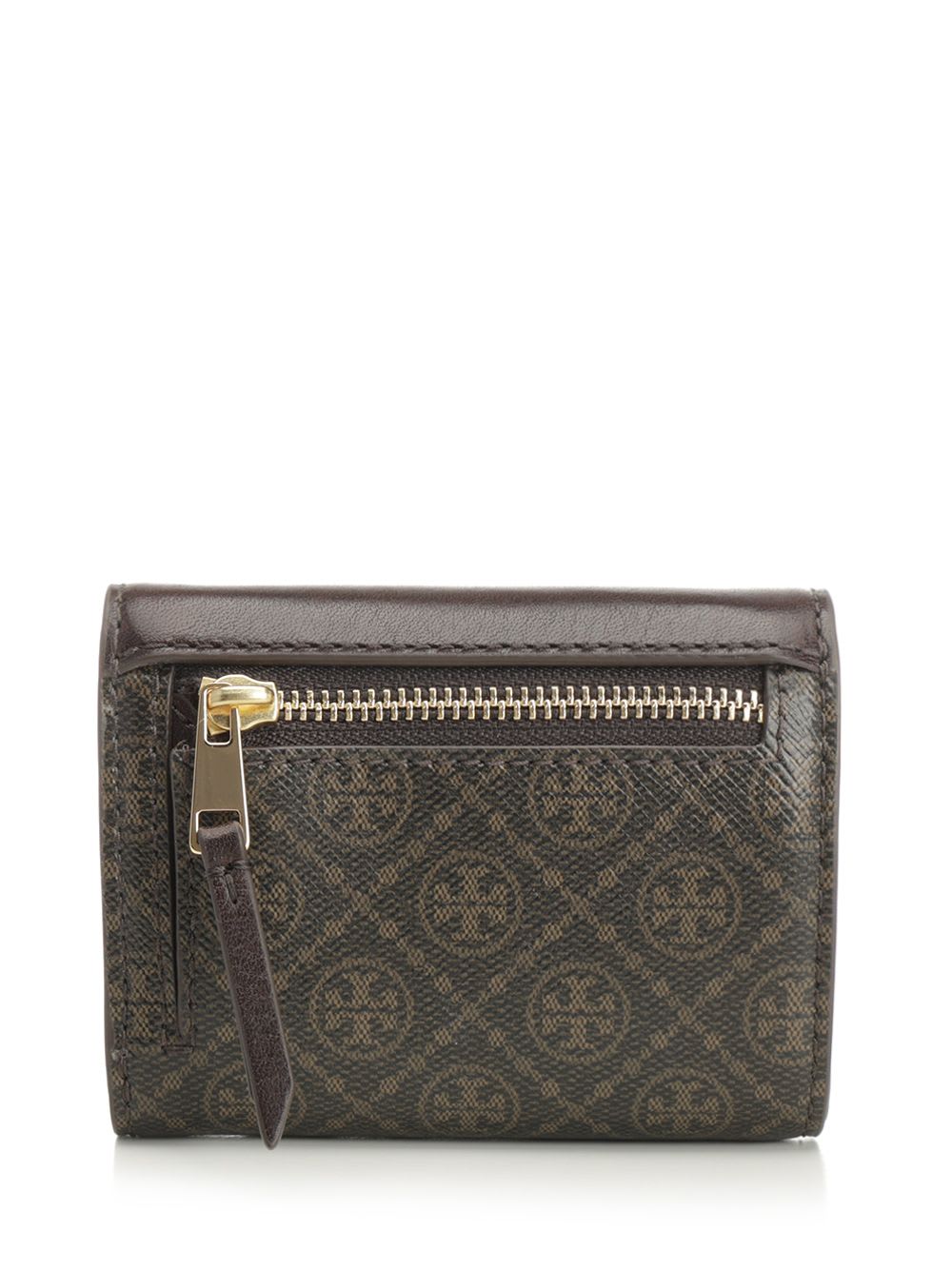 Tory Burch T Monogram Small Envelope Wallet In Brown