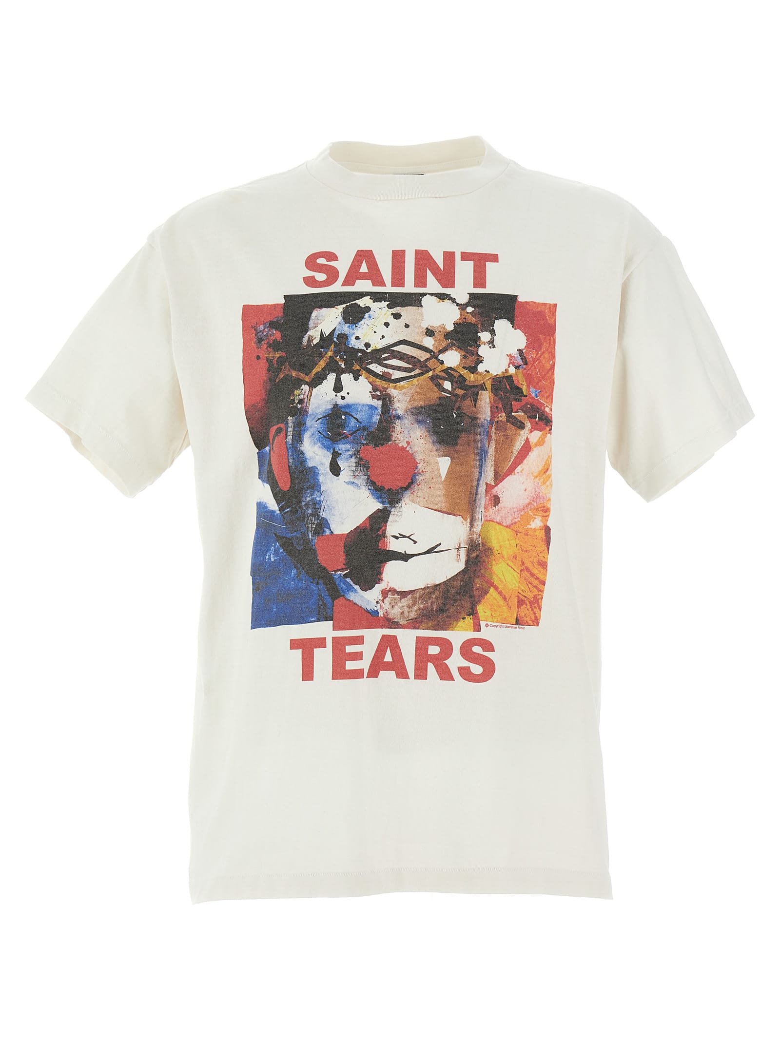 Saint Mxxxxxx T-shirt Saint Tears In White | ModeSens