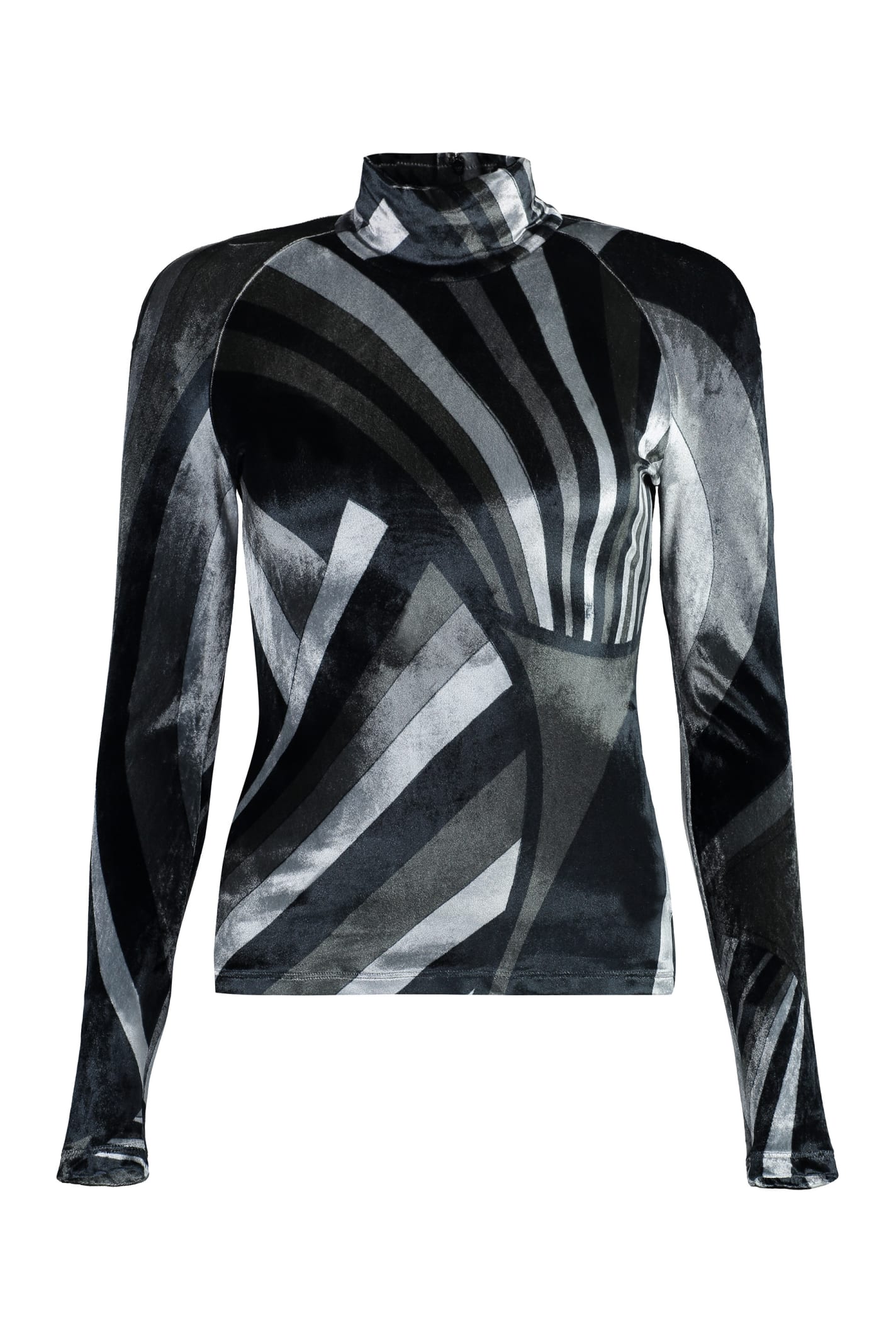 Shop Pucci Printed Long-sleeve Top In Multicolor