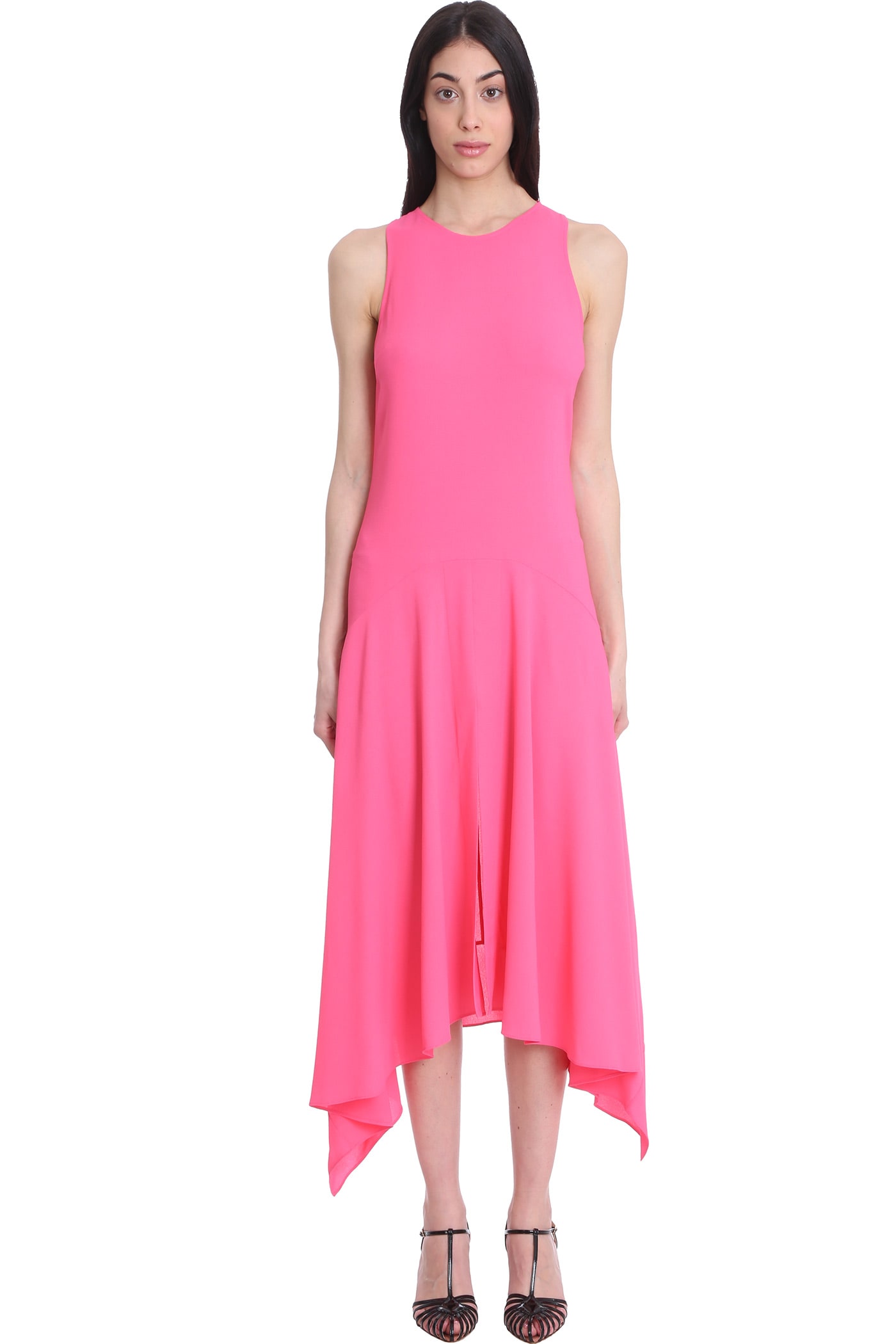 STELLA MCCARTNEY ANABELLE DRESS IN ROSE-PINK VISCOSE,603130SNA605610