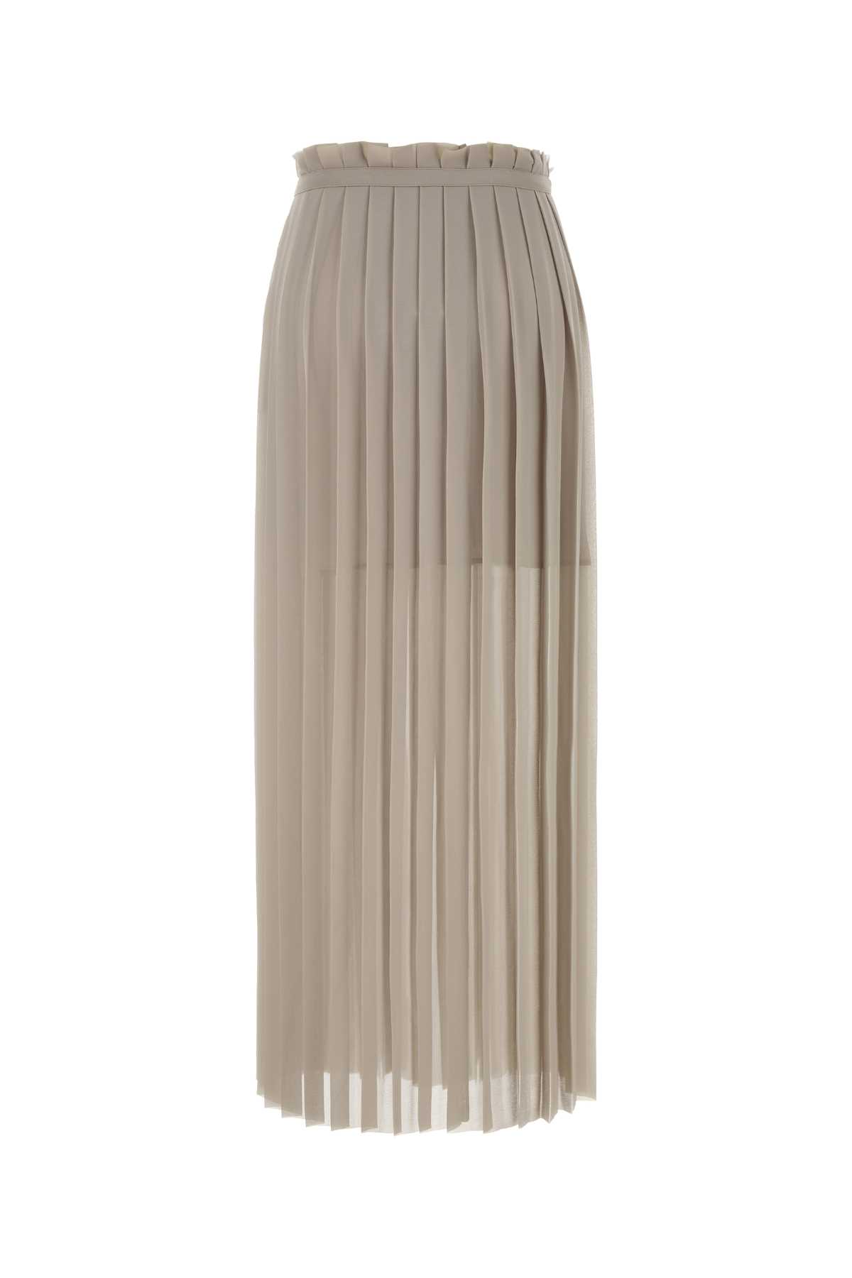 Ami Alexandre Mattiussi Ami Cappuccino Polyester Skirt In Gray