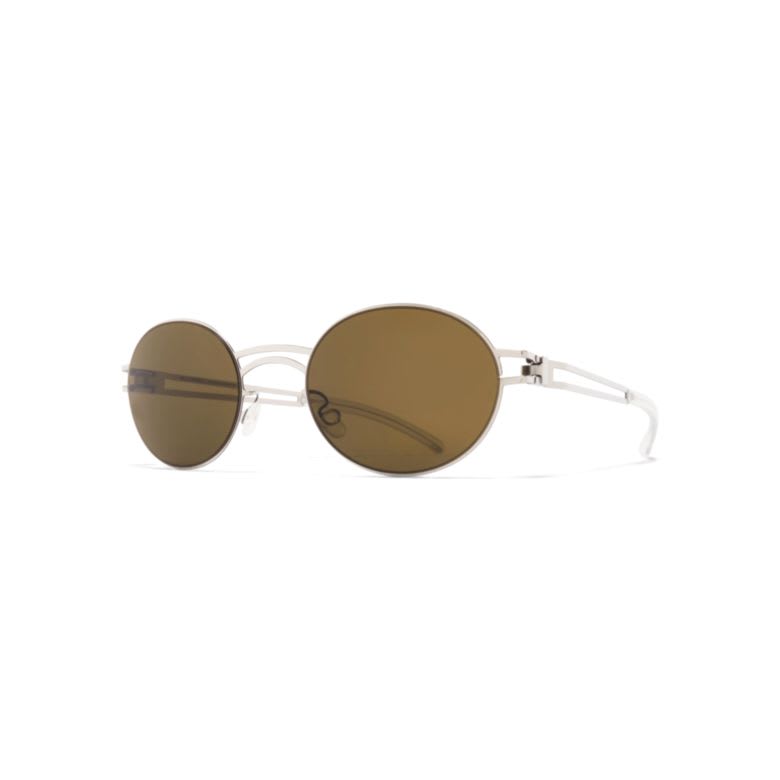 Mykita Dada051 Shiny Silver In Green