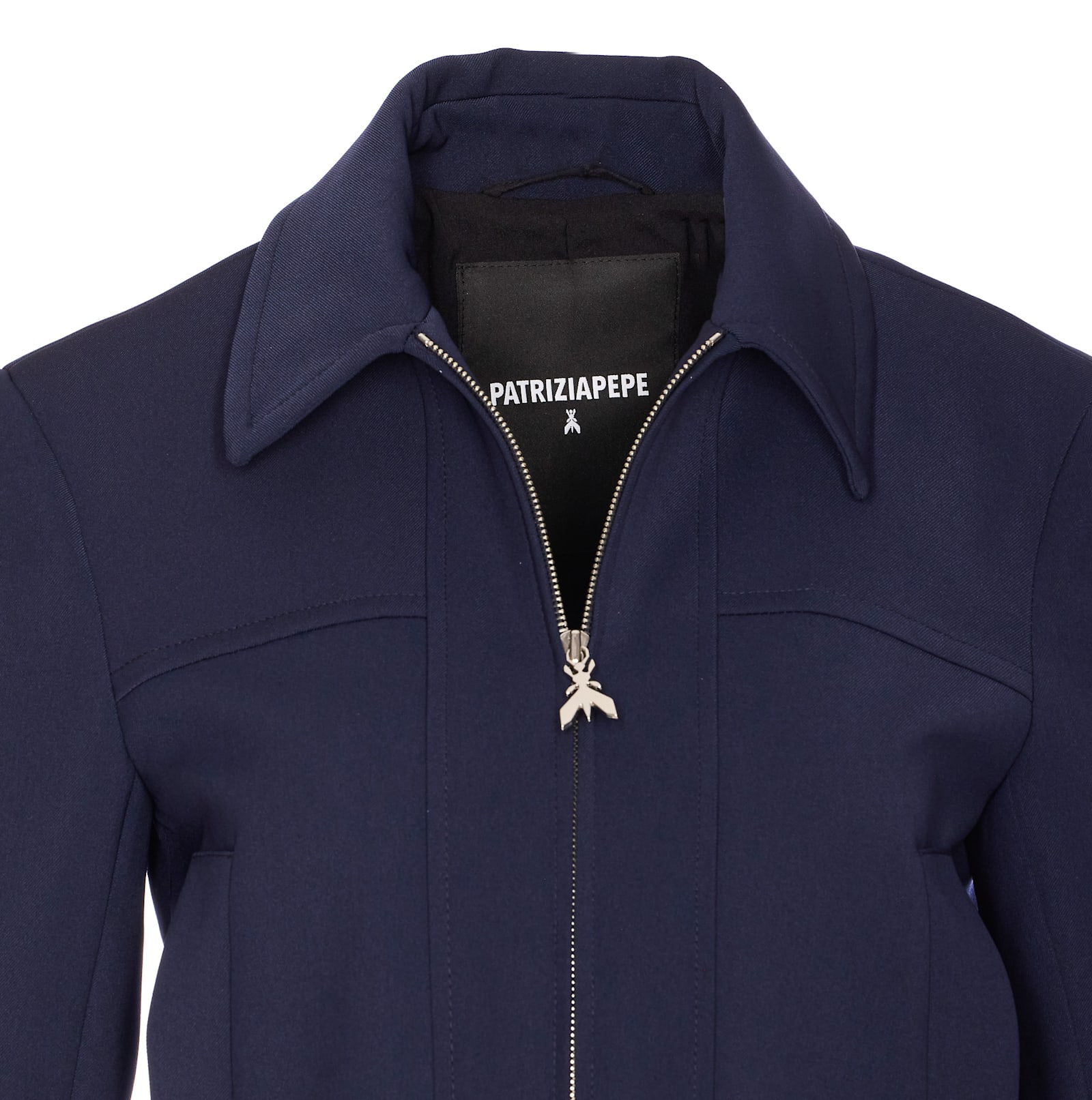 Patrizia Pepe Cropped Jacket In Black