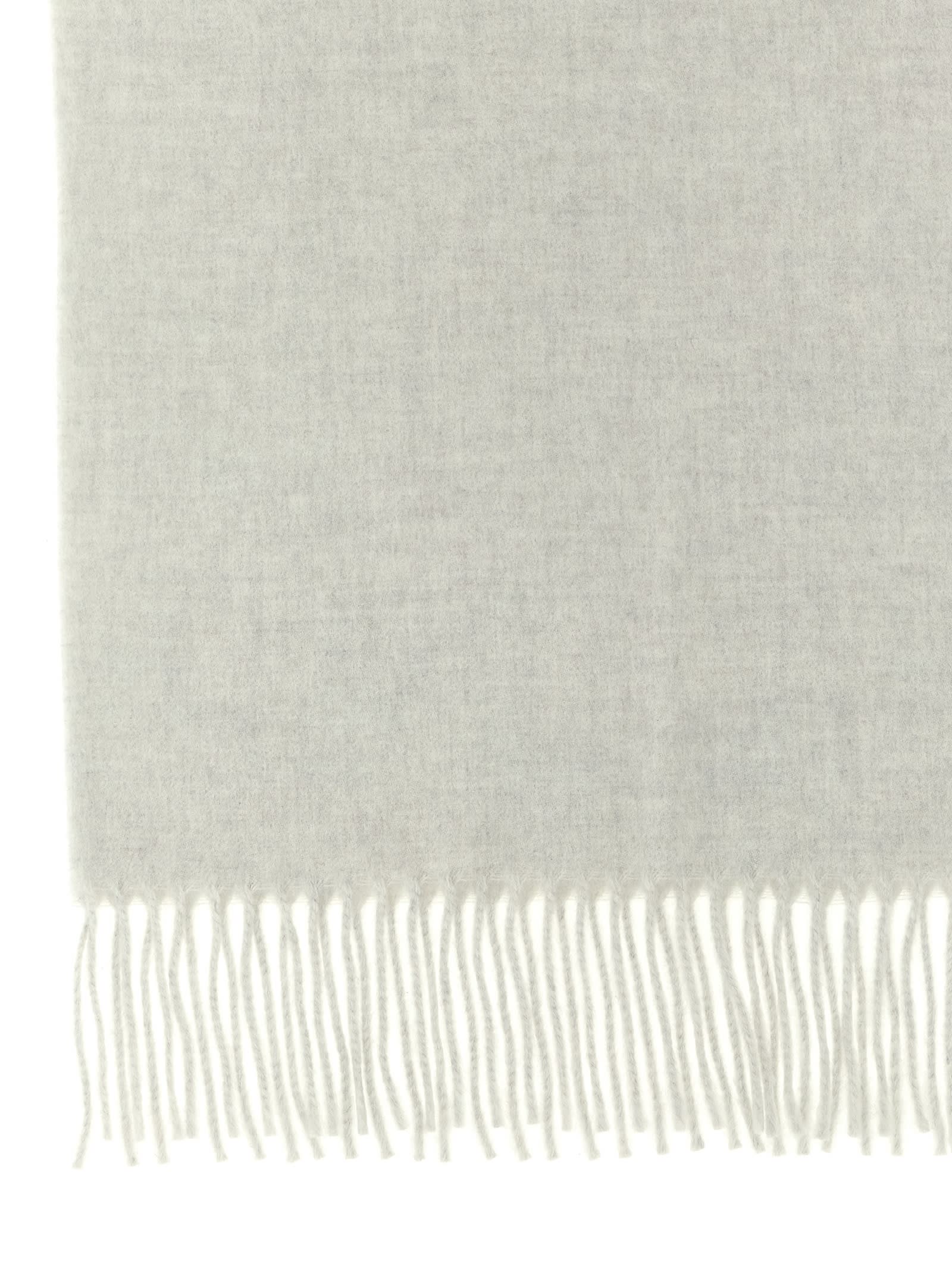 Brunello Cucinelli Cashmere Scarf Scarves And Foulards Gray In Gray