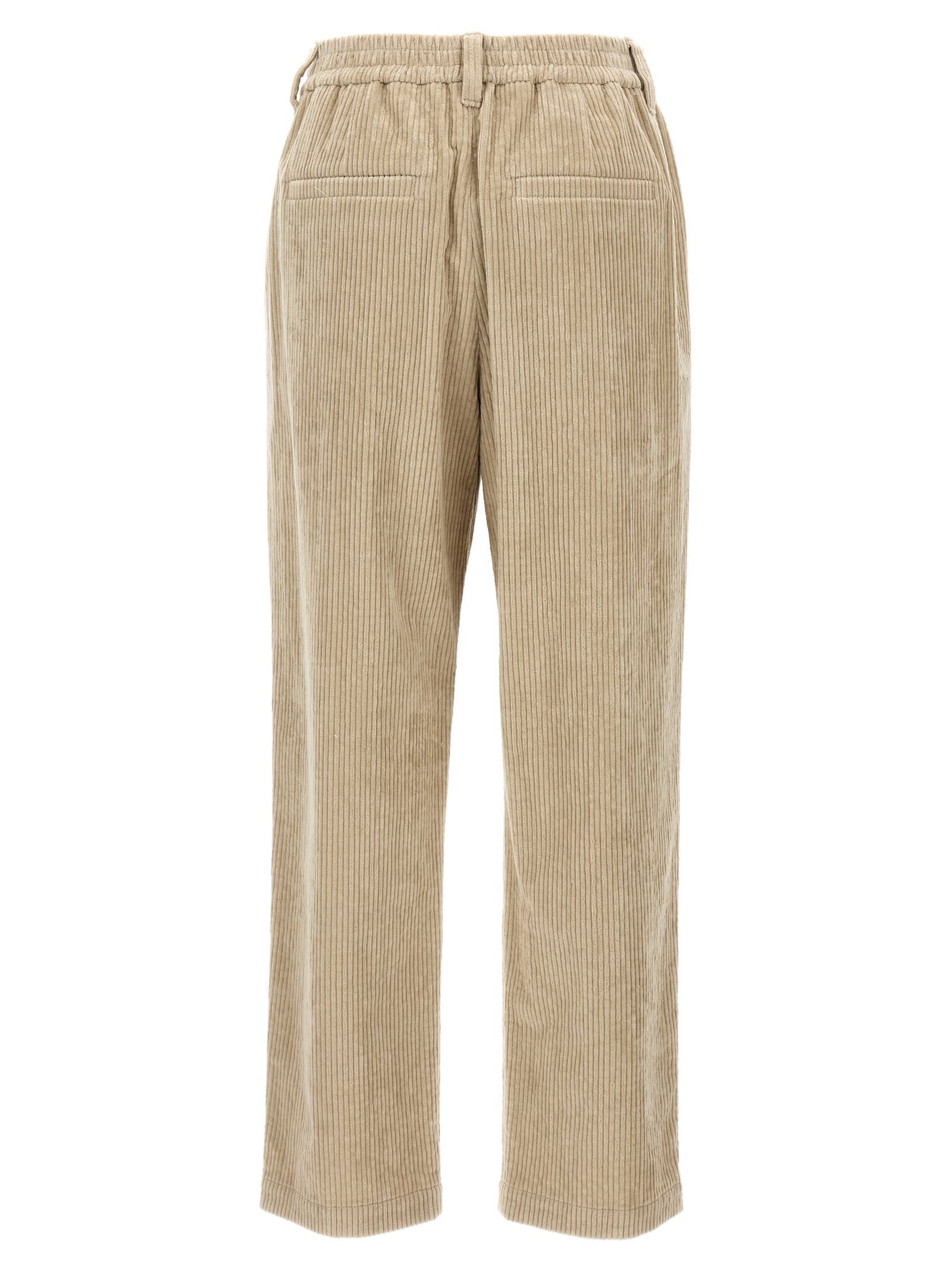 Shop Brunello Cucinelli Corduroy Trousers In Beige