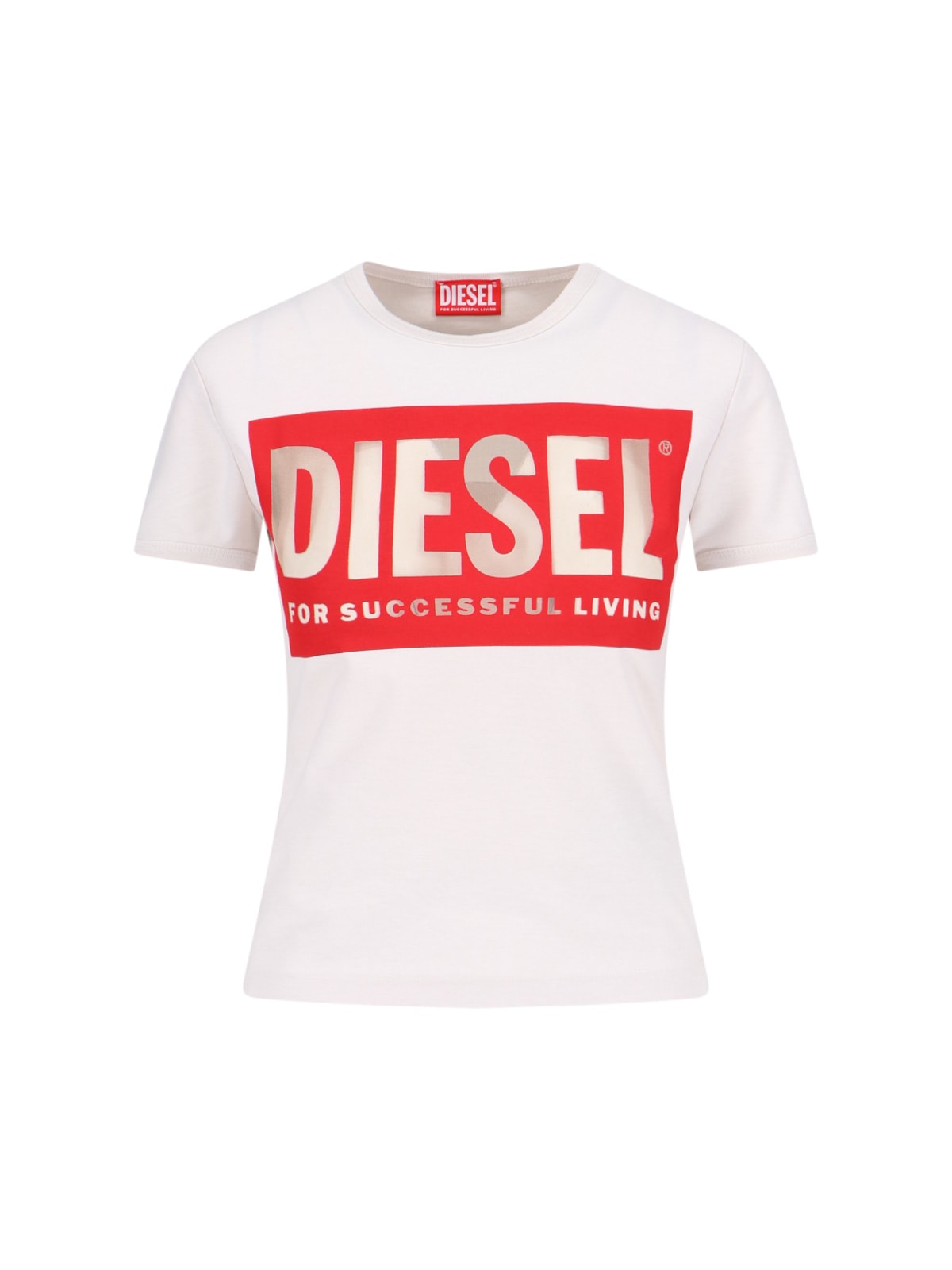 Shop Diesel T-malun T-shirt In Crema