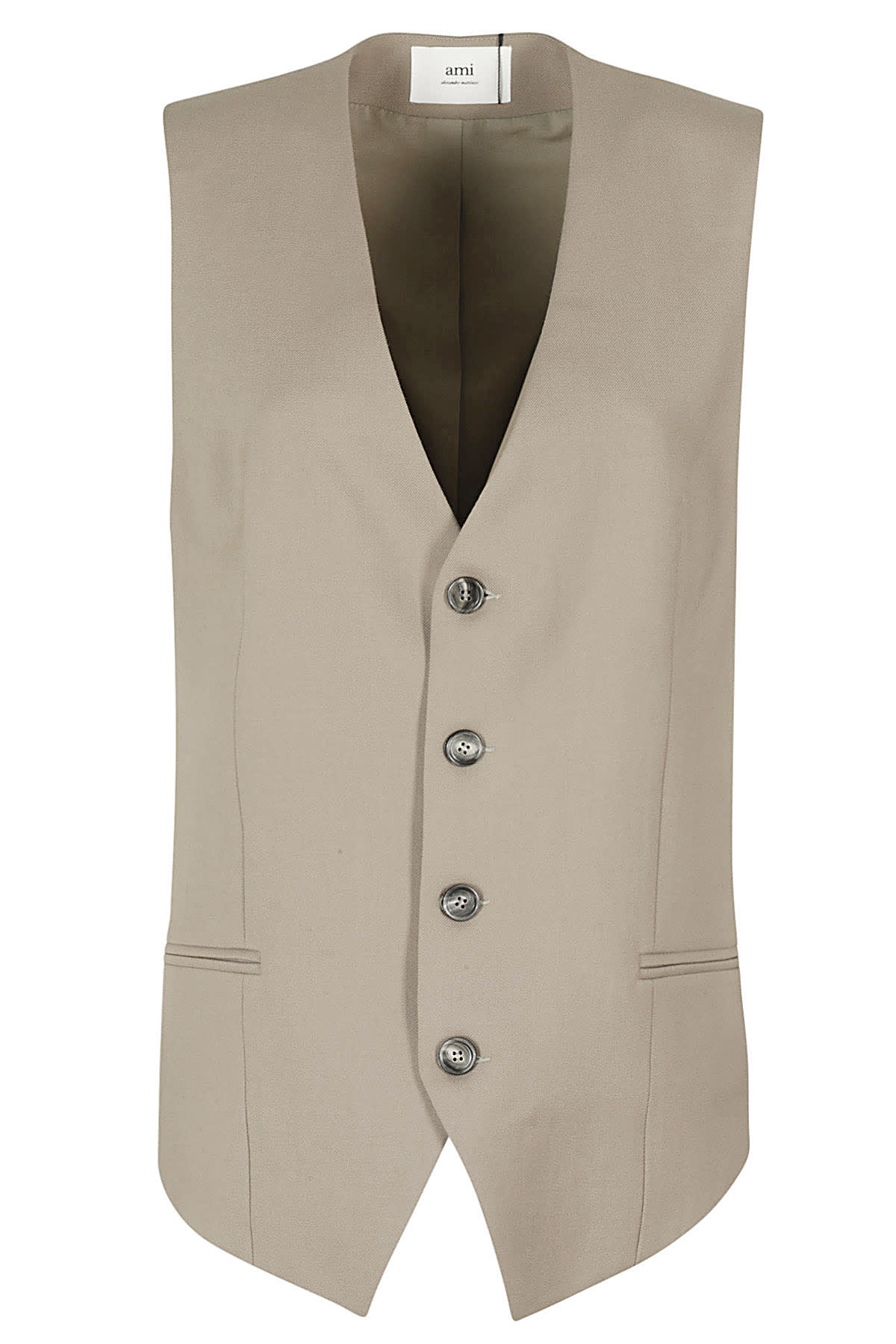 Ami Alexandre Mattiussi Waistcoat In Taupe