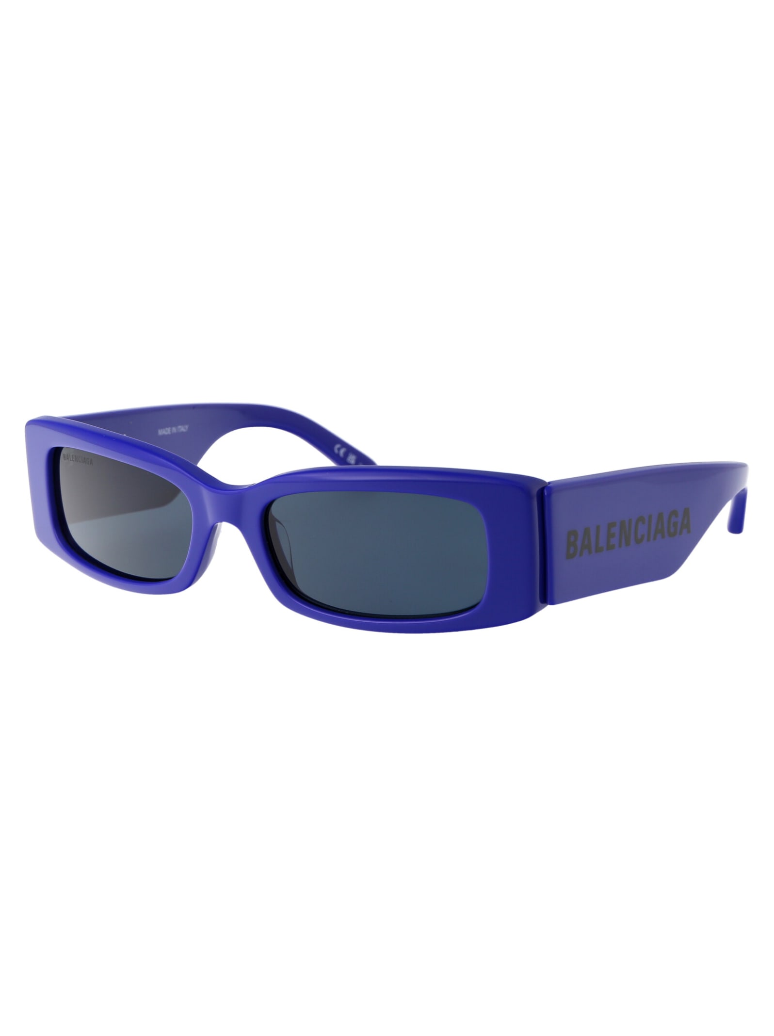 Shop Balenciaga Bb0260s Sunglasses In 006 Blue Blue Blue