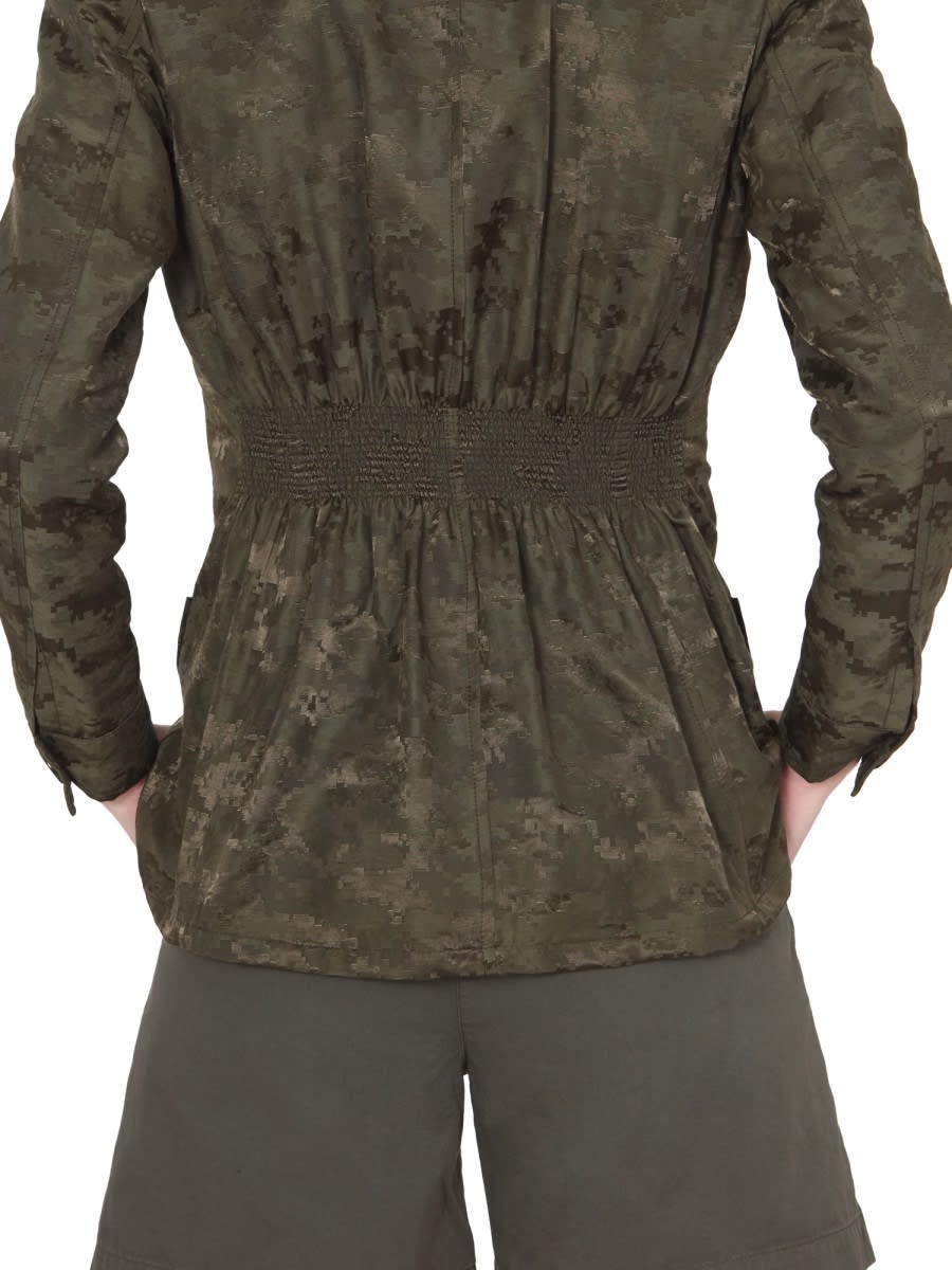 Shop Aspesi Regular Fit Jacket In Military Green