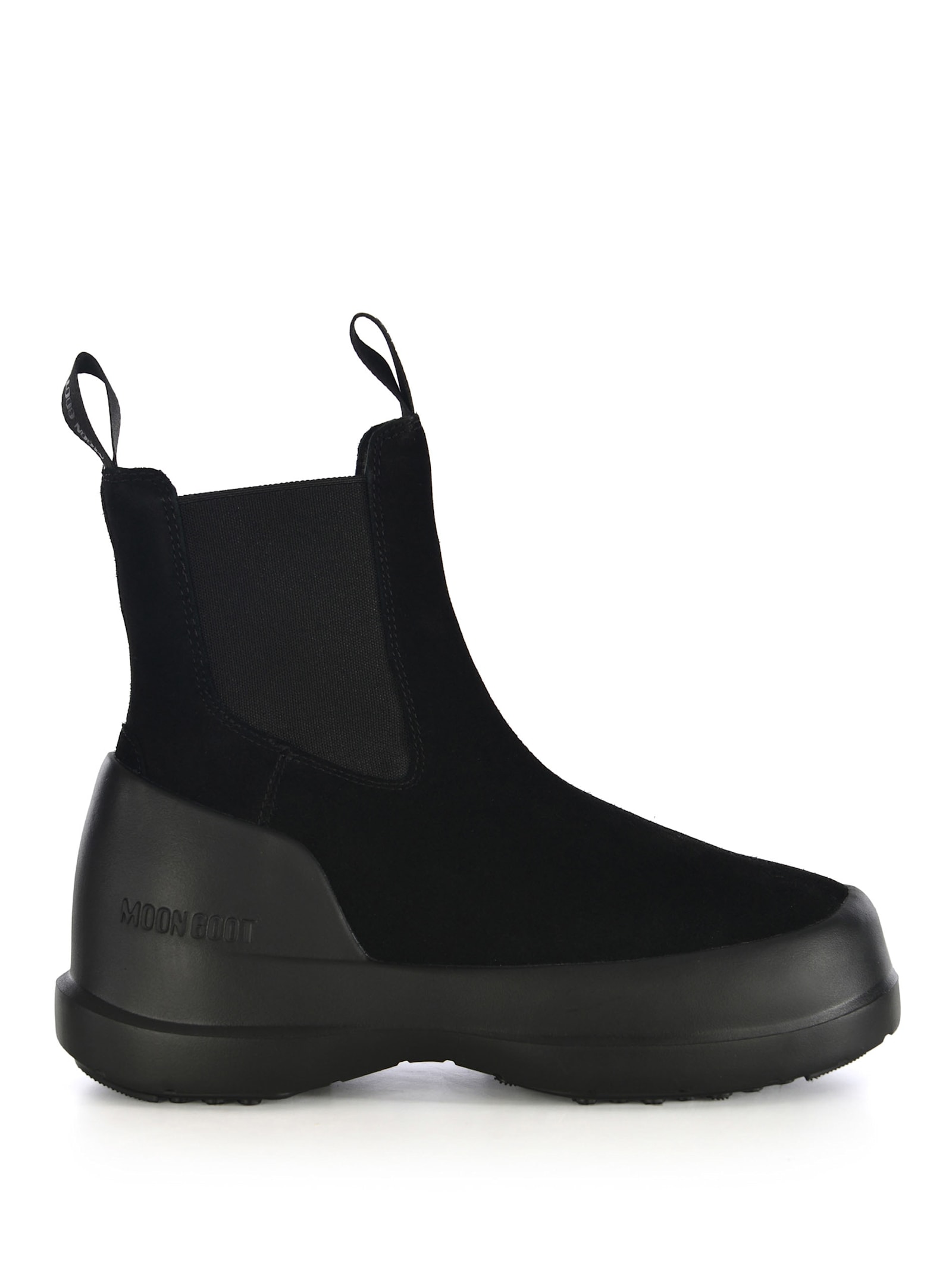 Shop Moon Boot Boots  Luna Chelesea Made Of Suede In Black