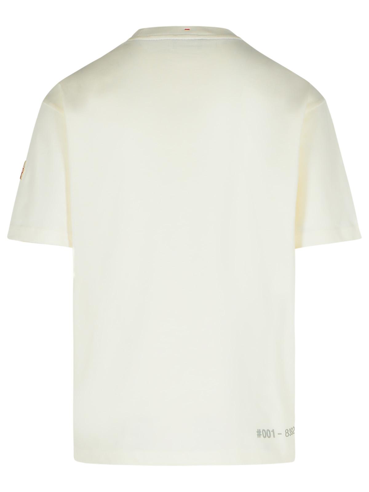 Moncler White Cotton T-shirt In White