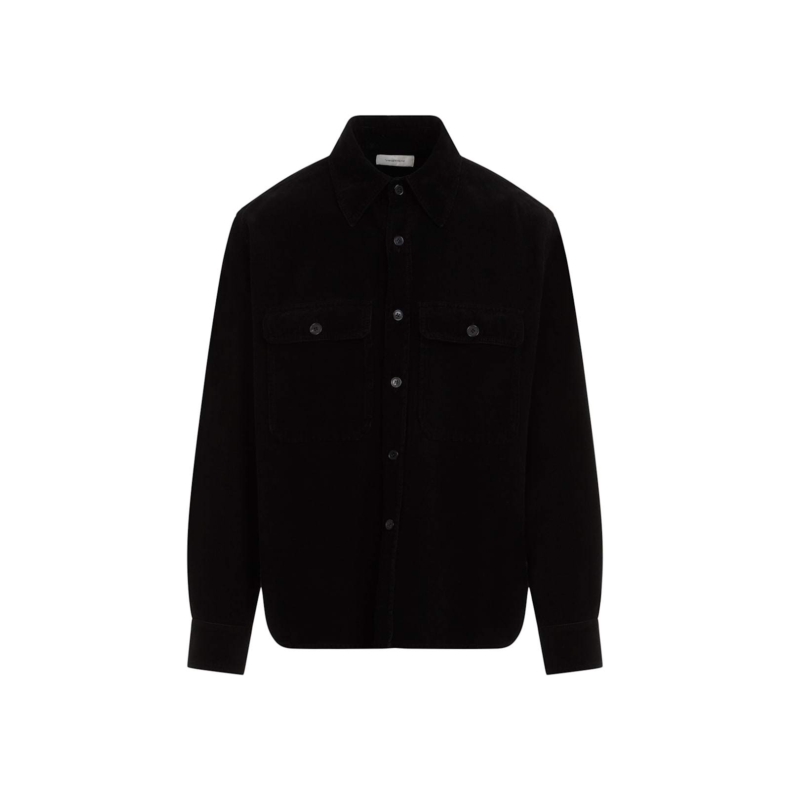 Shop Saint Laurent Cotton Overshirt In Deep Faded Black