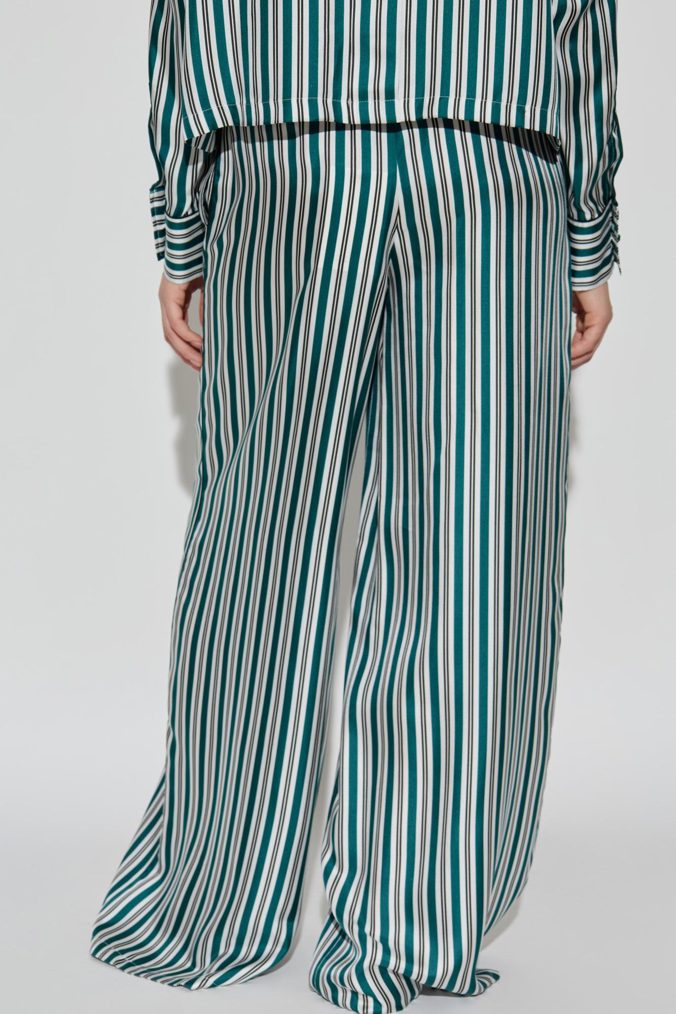 Max Mara Silk Trousers Ladino In Green