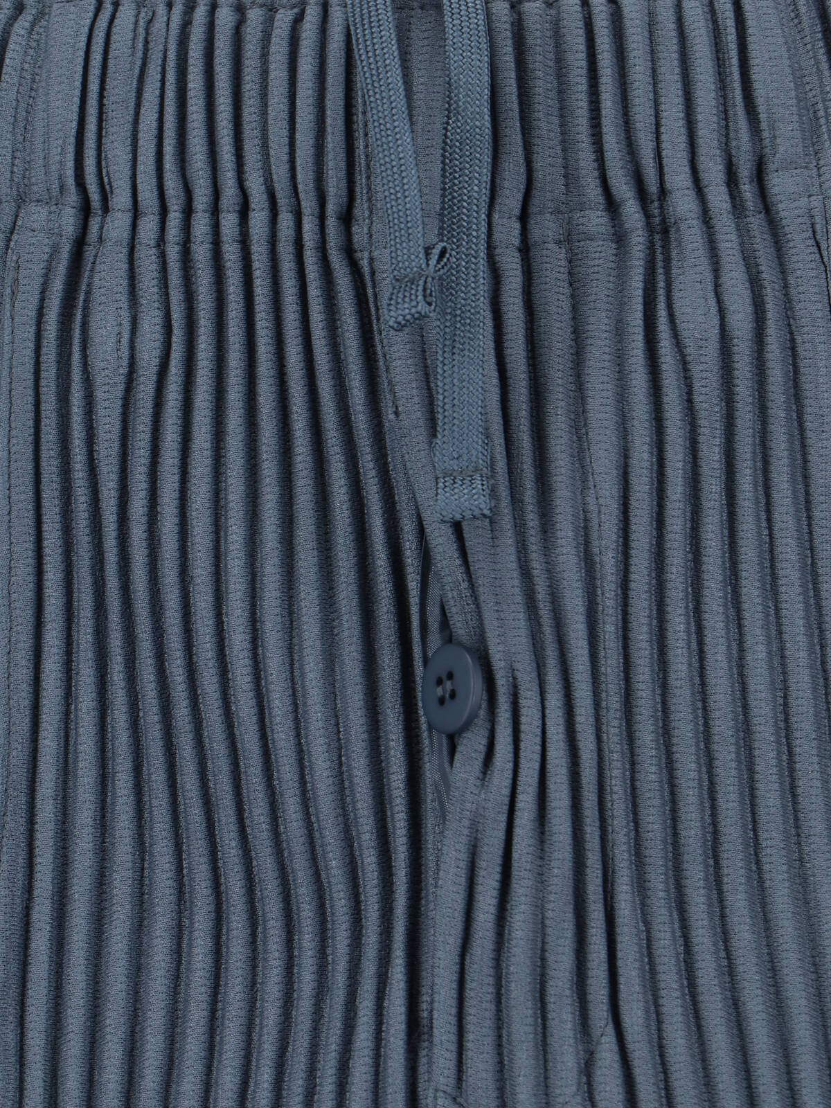 Issey Miyake Cropped Pinstriped Straight Leg Trousers In Blue