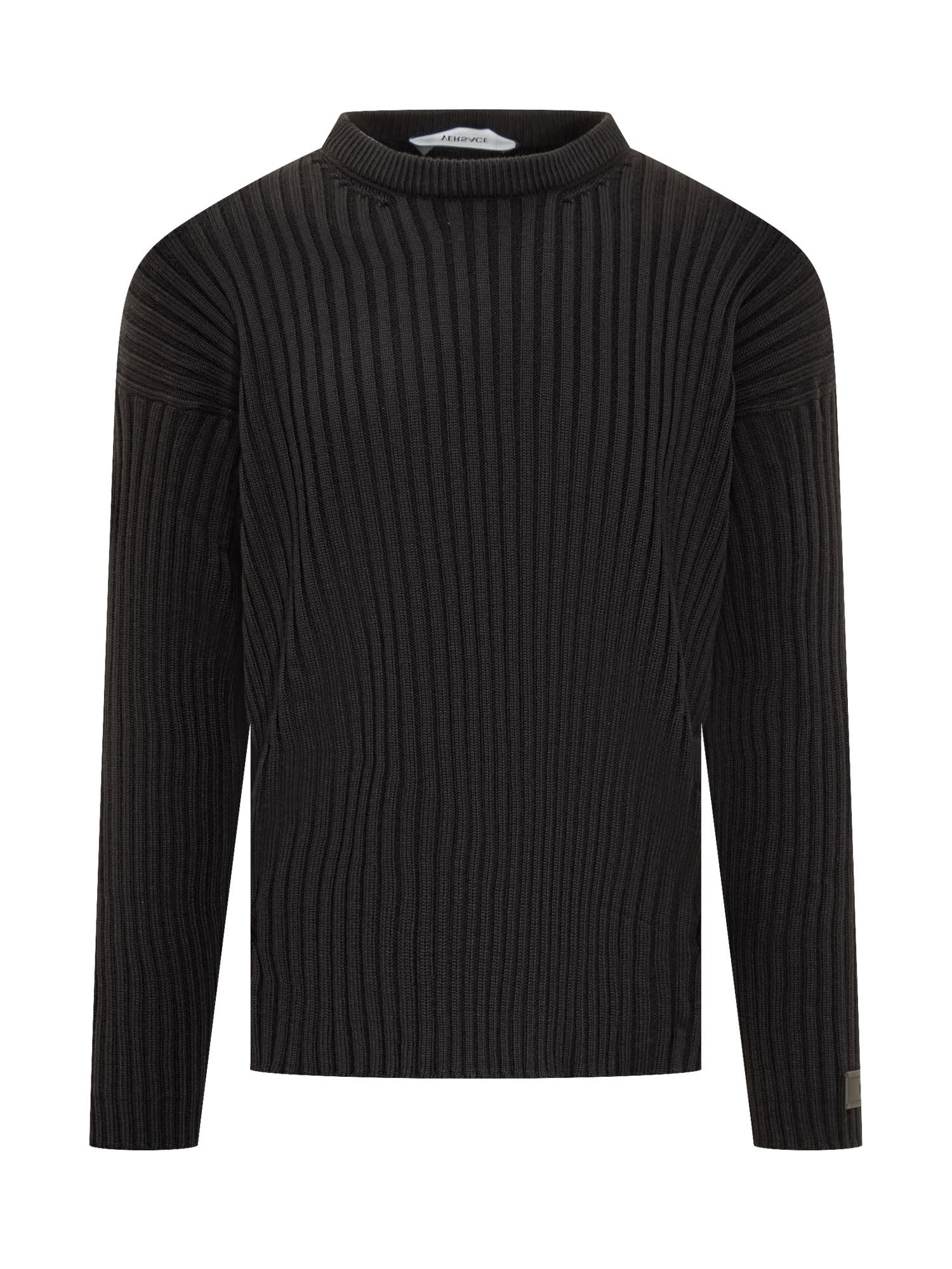 Versace Crewneck Sweater In Black