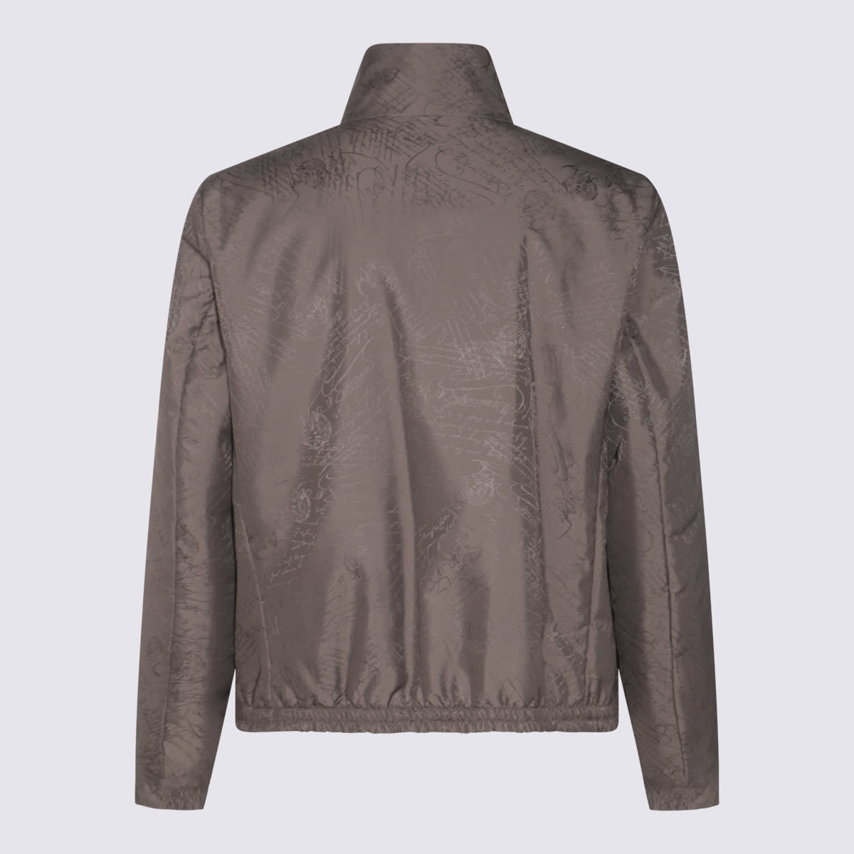 Berluti Dark Grey Casual Jacket In Sepia