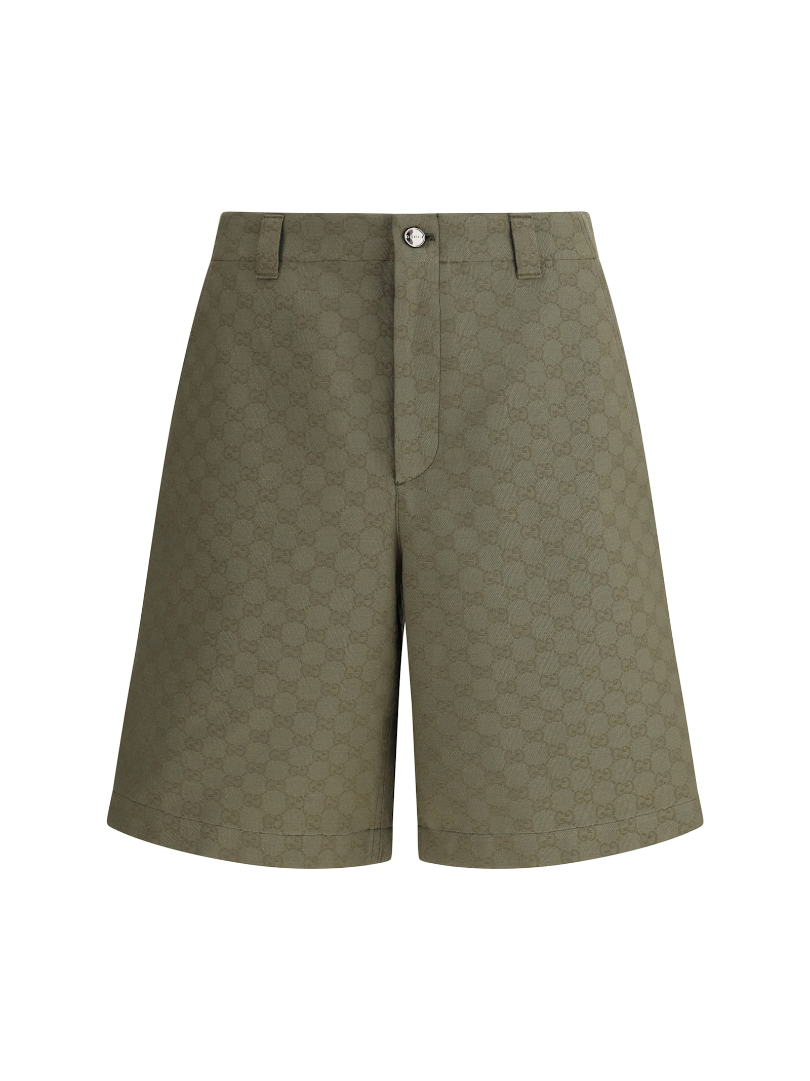 Gucci Gg Pattern Shorts In Green