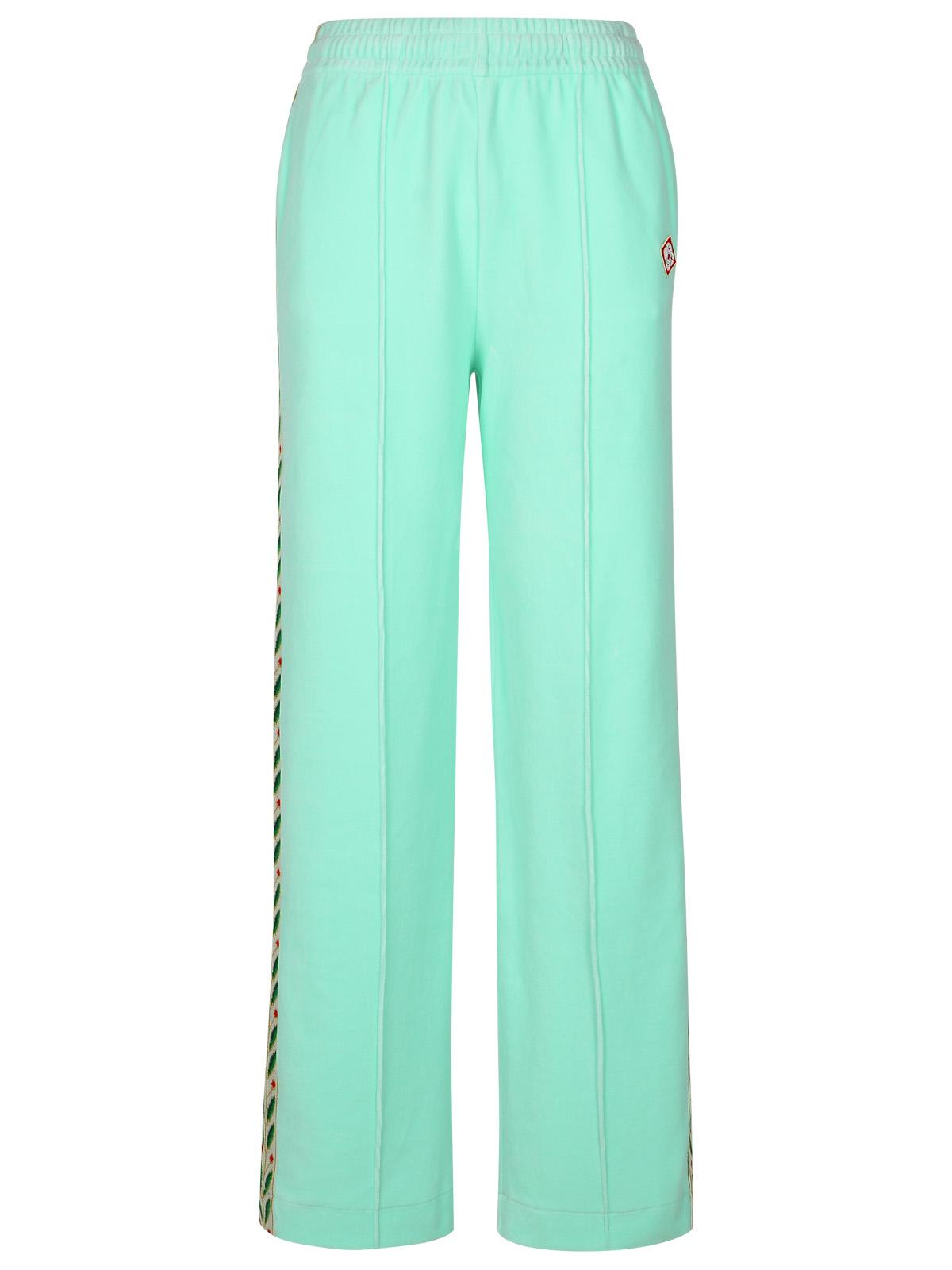 Shop Casablanca Jogger Light Green Cotton Blend Pants