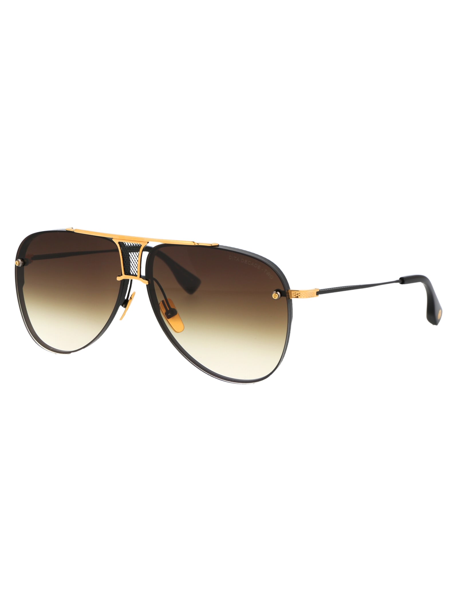 Shop Dita Decade-two Sunglasses In Matte Black-18k Gold- Ar