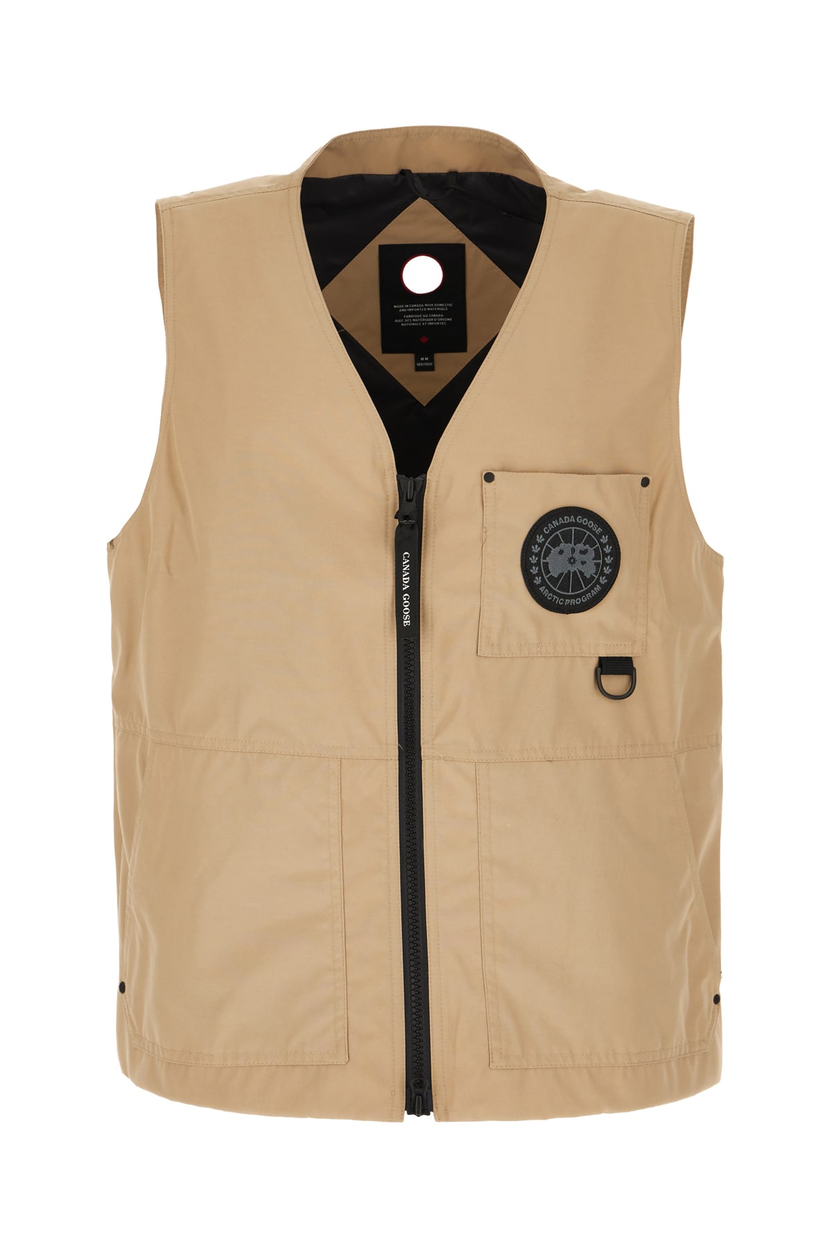 Shop Canada Goose Beige Polyester Blend Canmore Sleeveless Jacket In Desert Sand