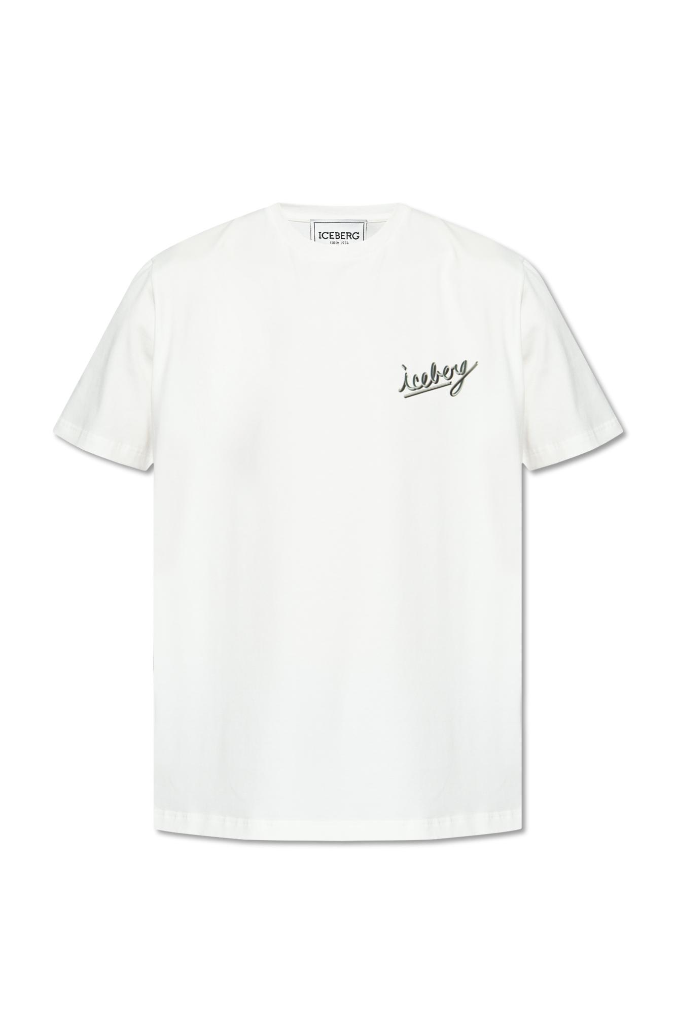 Shop Iceberg Printed T-shirt In White