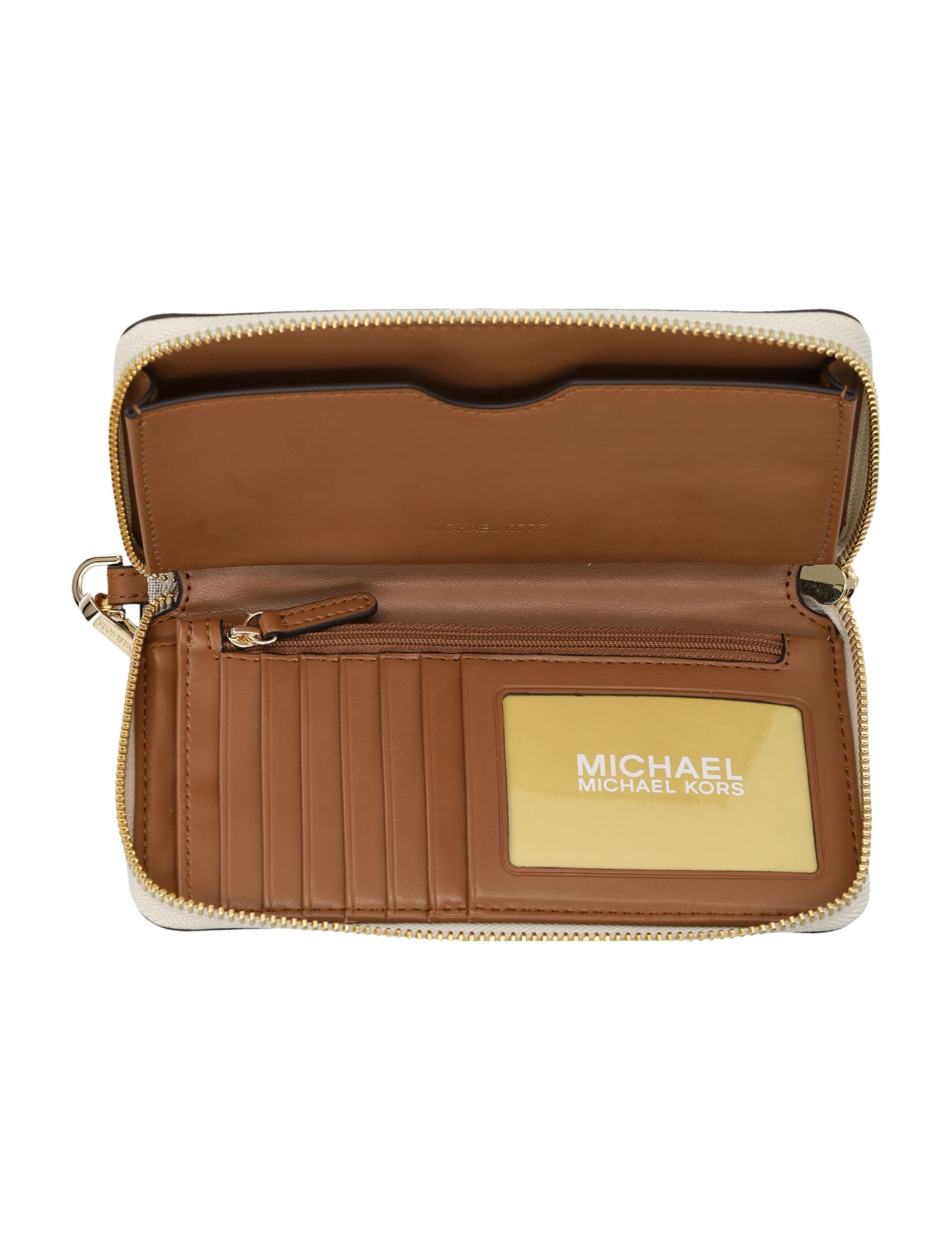 Shop Michael Kors Large Logo Smartphone Wristlet Wallet