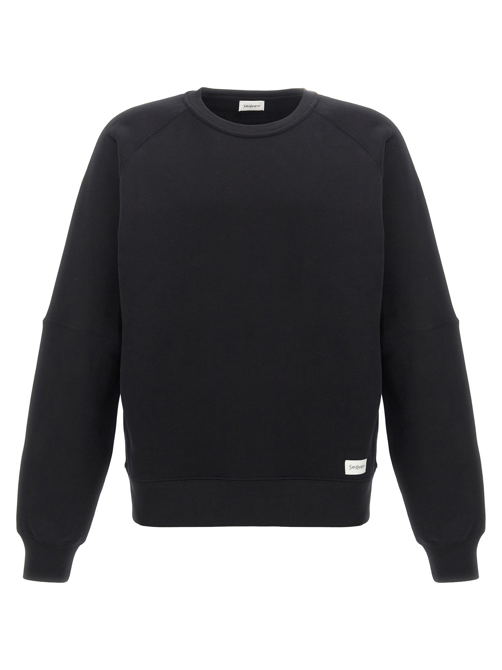 Saint Laurent Cotton Sweatshirt In Black