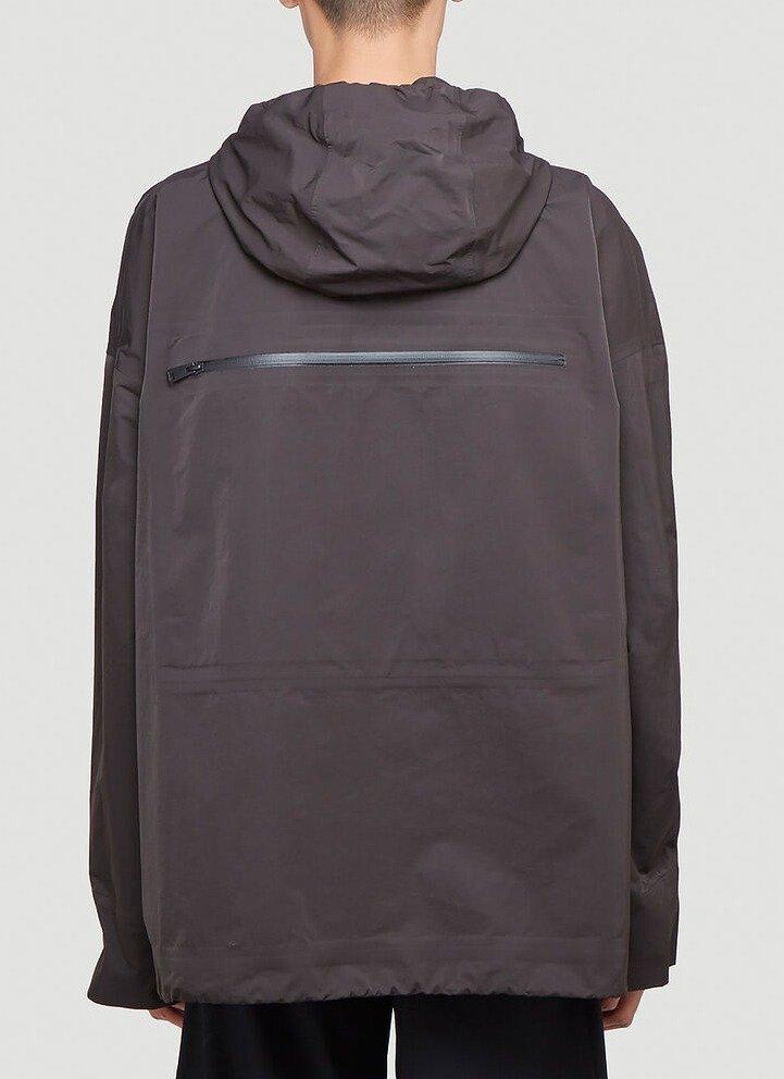 Bottega Veneta Hooded Windbreaker Jacket In Brown