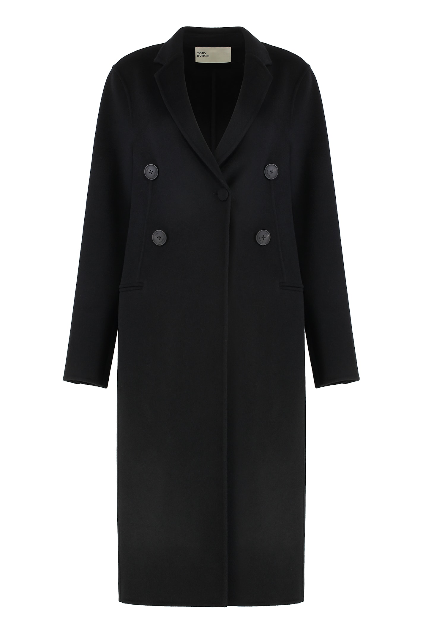 Tory Burch Wool Coat In Black