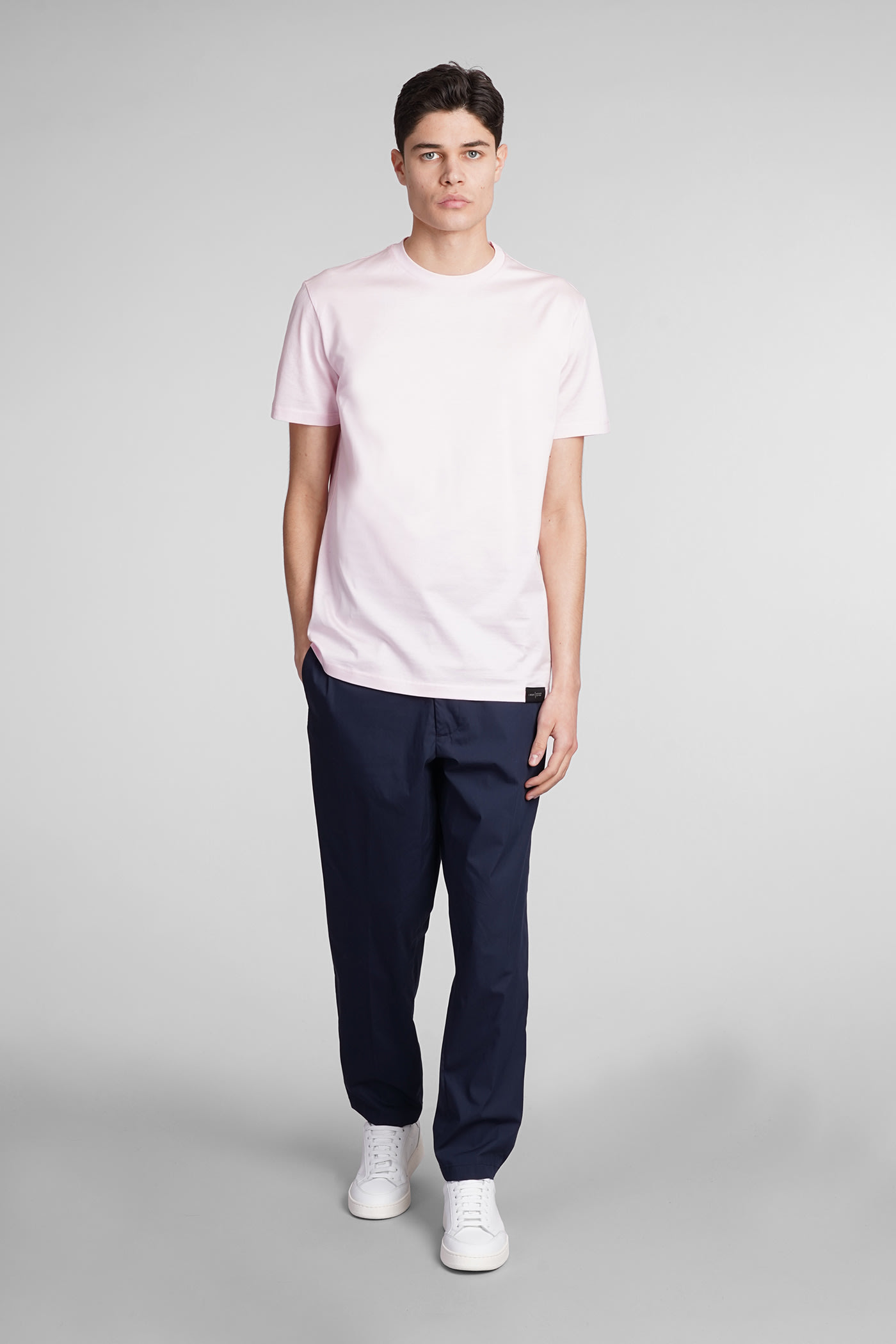 Shop Low Brand George Pants In Blue Cotton