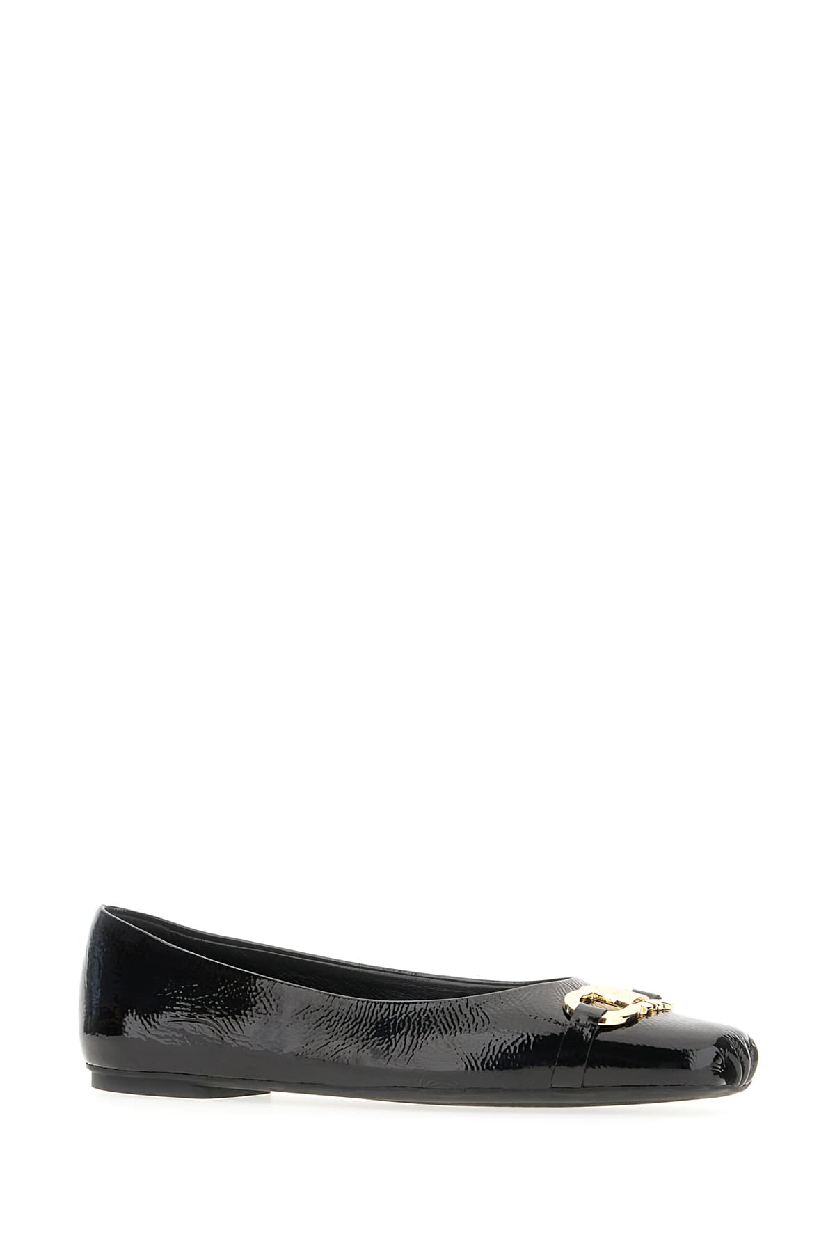 Shop Ferragamo Black Leather Zilu Ballerinas In Nero