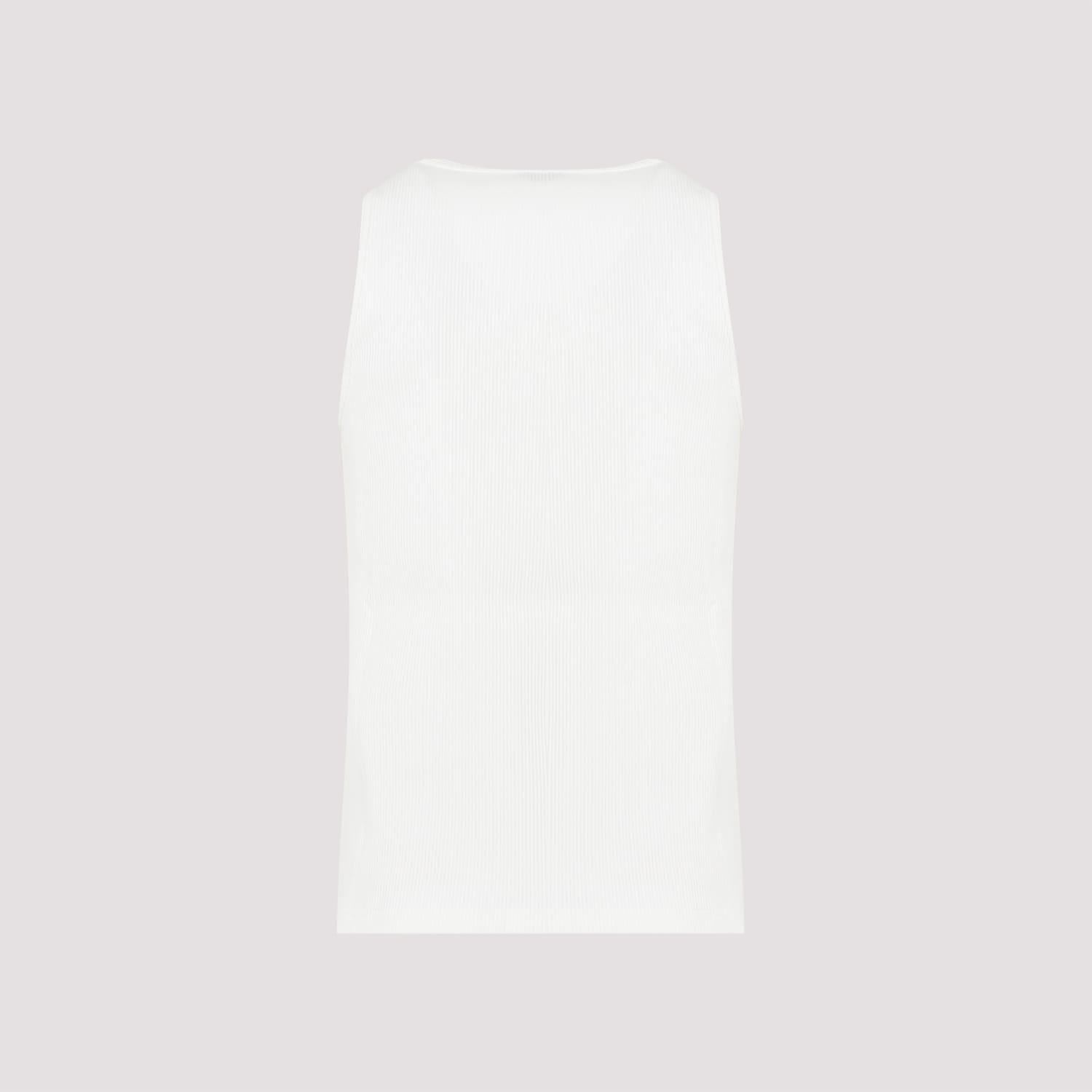 Shop Bottega Veneta Tank Top In Chalk