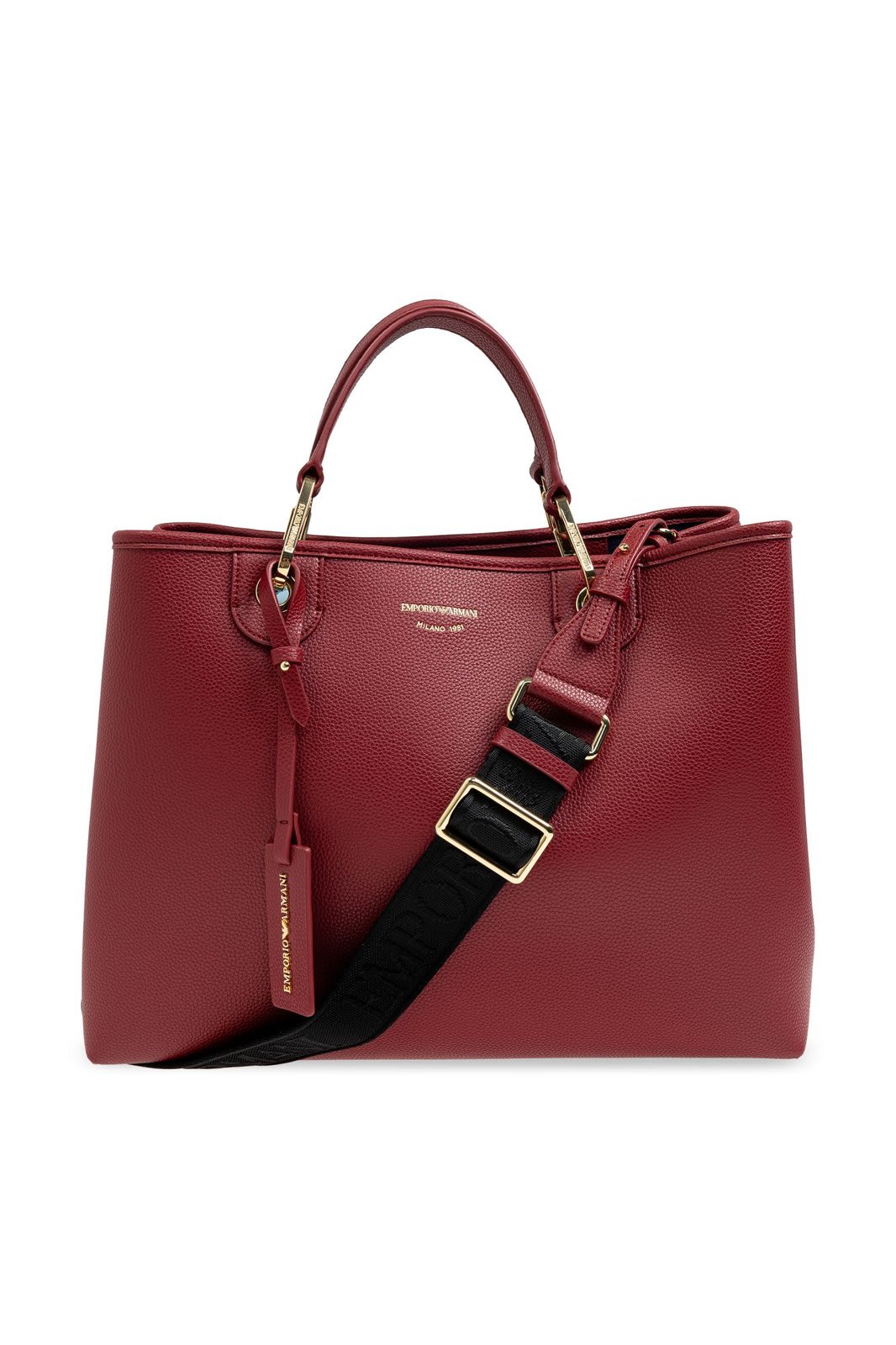 Shop Emporio Armani Bag Type Shopper In Burgundy