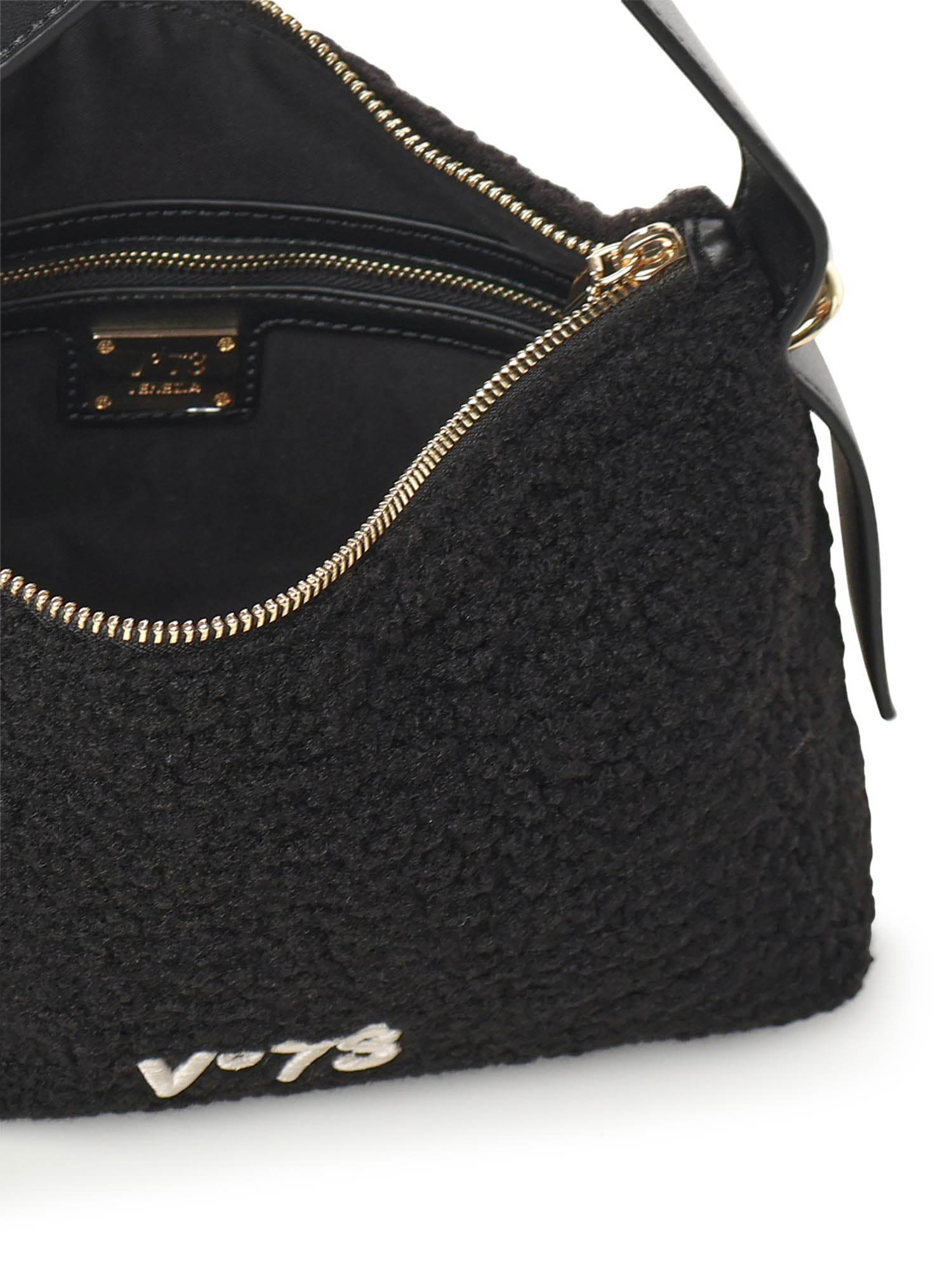 V73 Isabella Shoulder Bag With Charm In Black