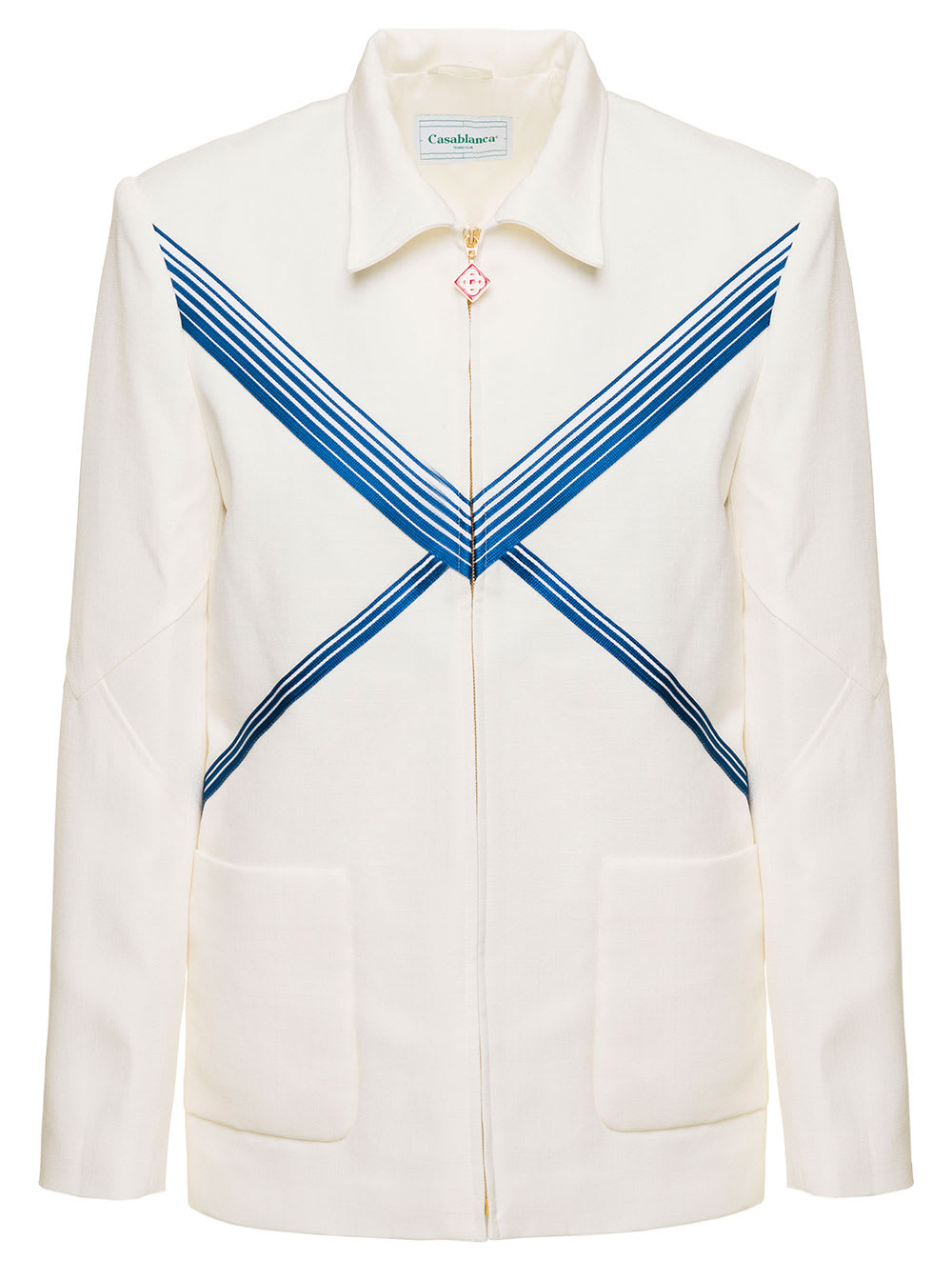 Casablanca Envelope Jacket Viscose Silk Suiting Off-white - Off-white