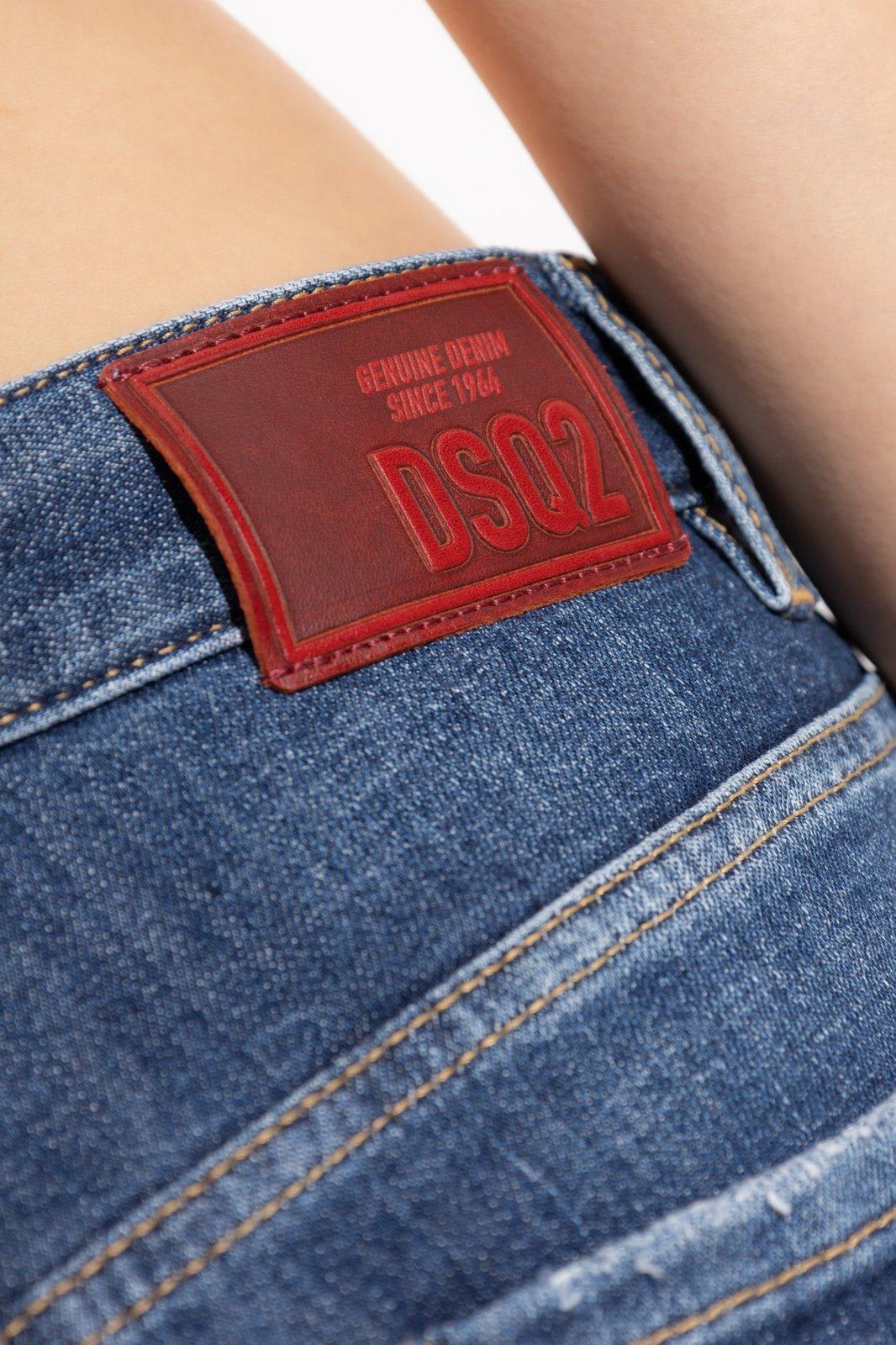 DSQUARED2 LOGO PATCH FLARED JEANS