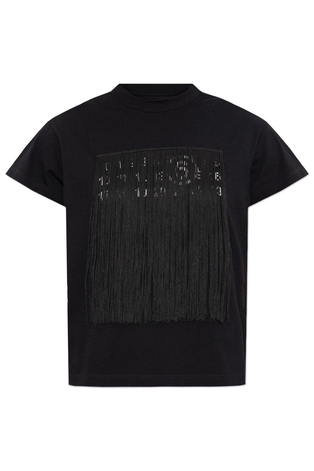 Fringe-detailed Crewneck T-shirt