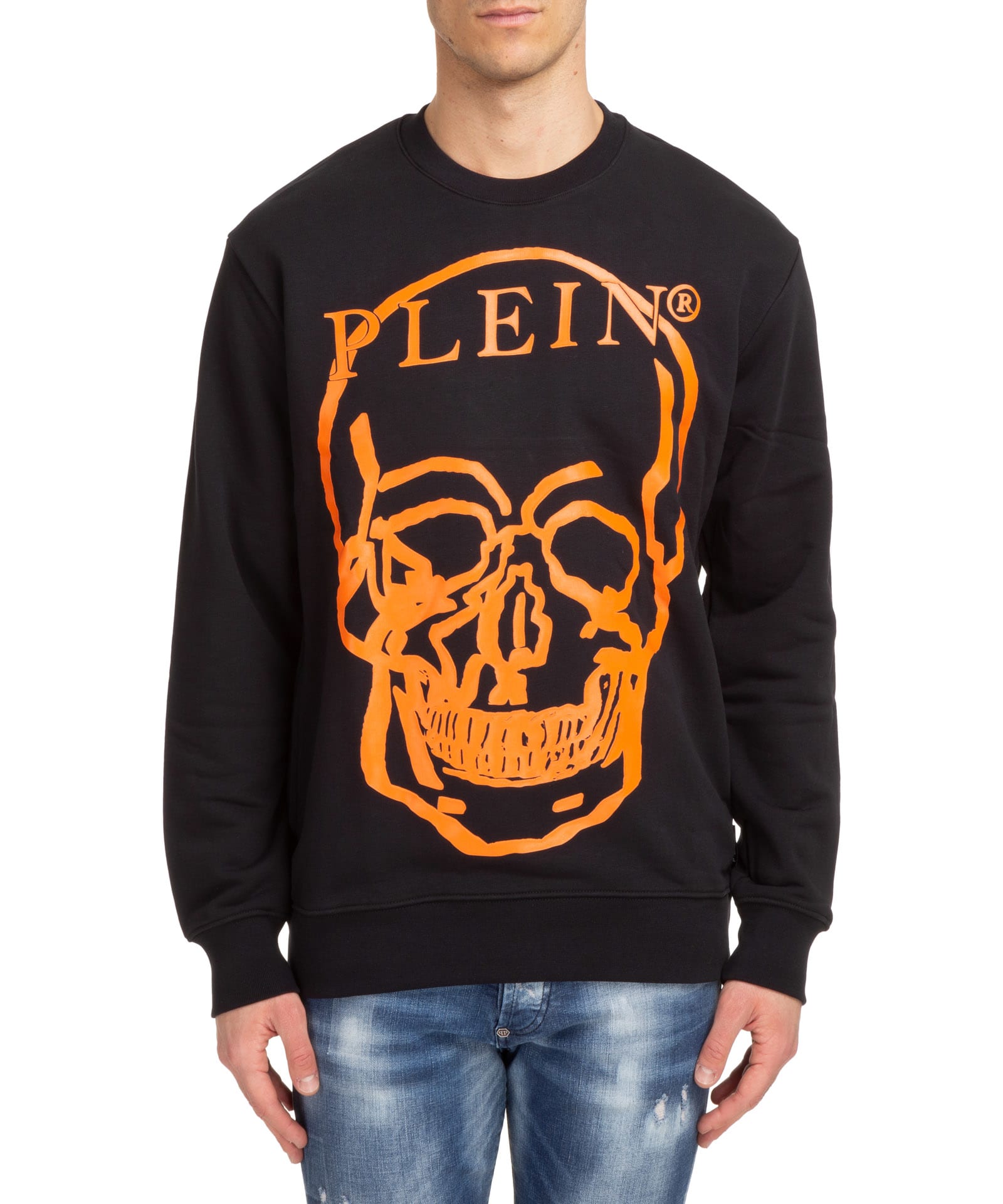 Philipp Plein Skull And Plein Cotton Sweatshirt