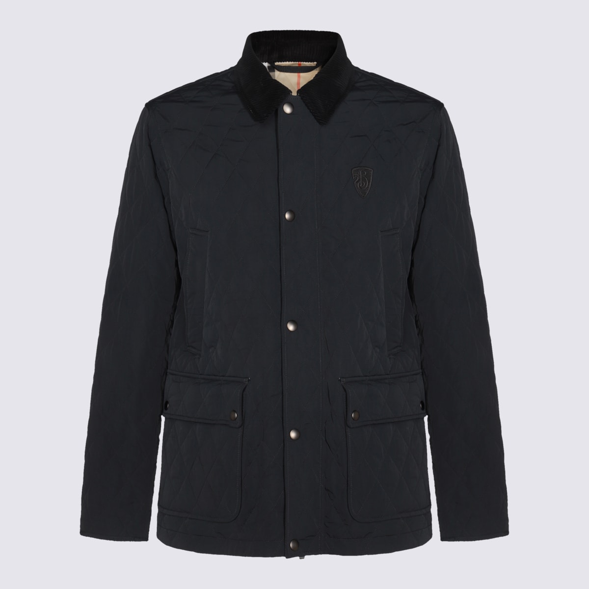 Shop Burberry Black Down Jacket In Black / Snug