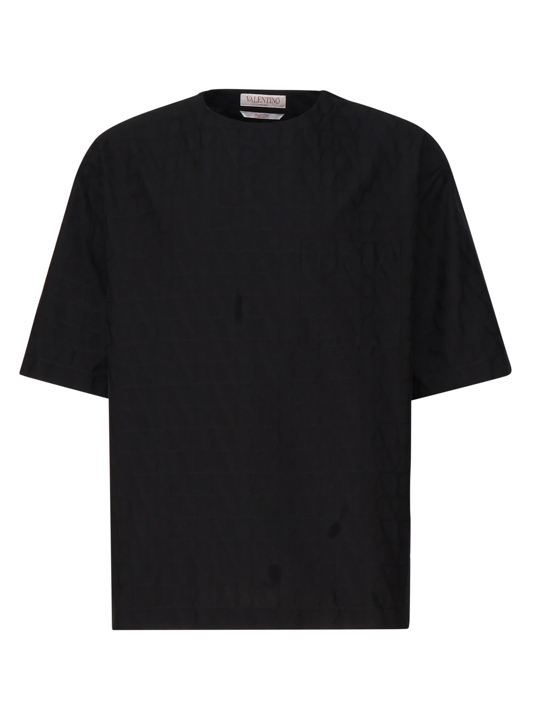 Valentino T-shirt With All-over Toile Iconographe Print In Black