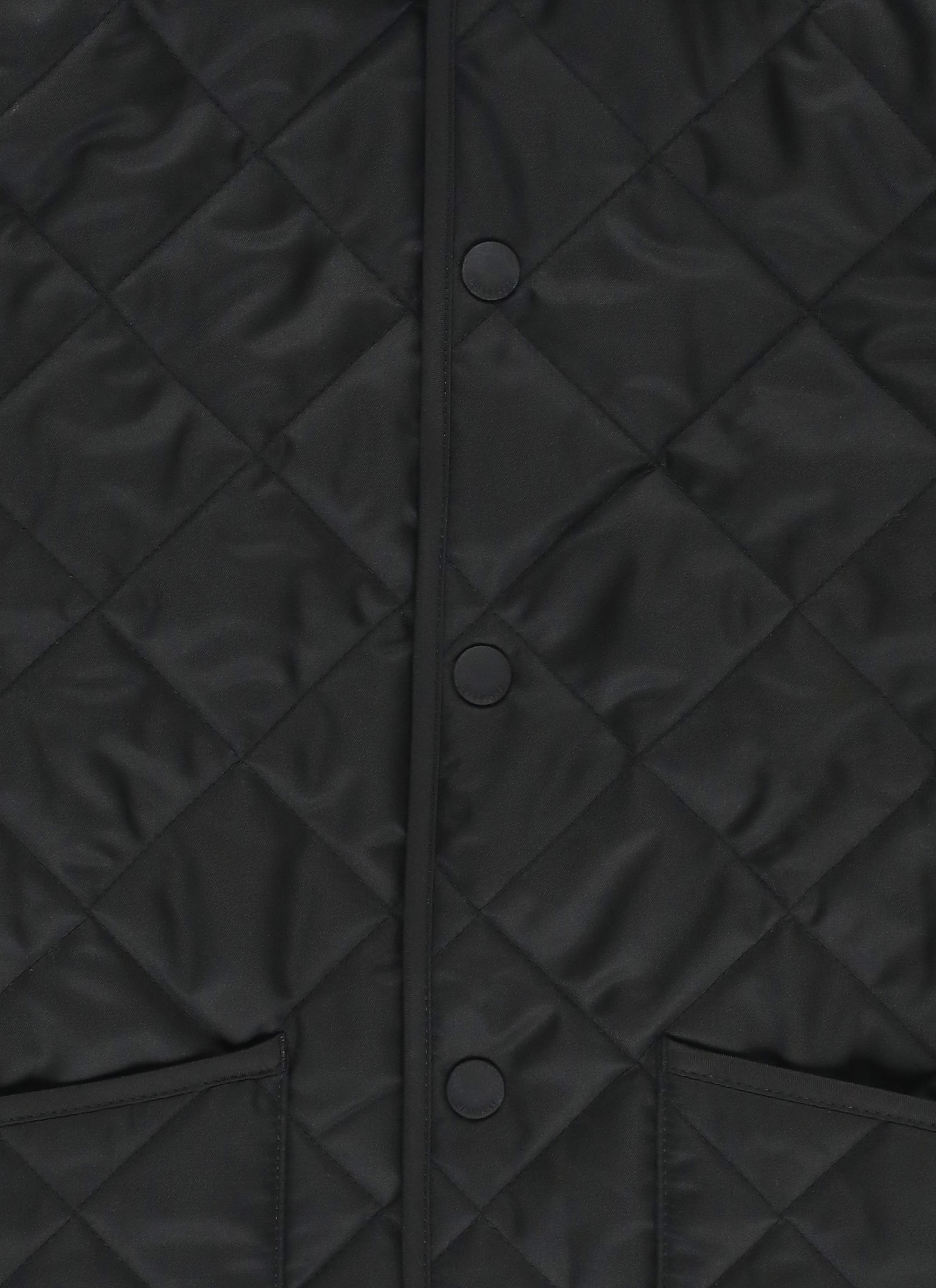 Burberry Little Boy's & Boy's Corduroy-trimmed Quilted Jacket In Black