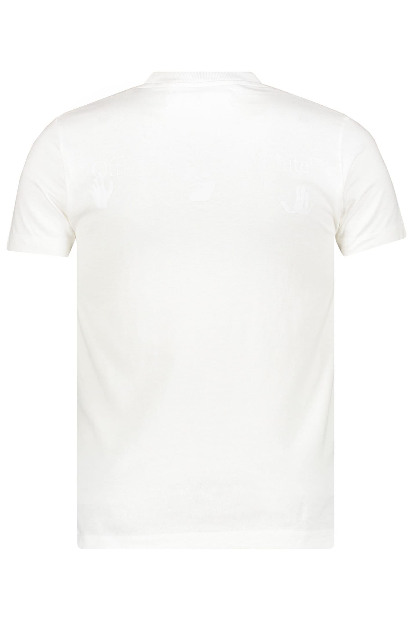 Shop Off-white Logo Cotton T-shirt In White