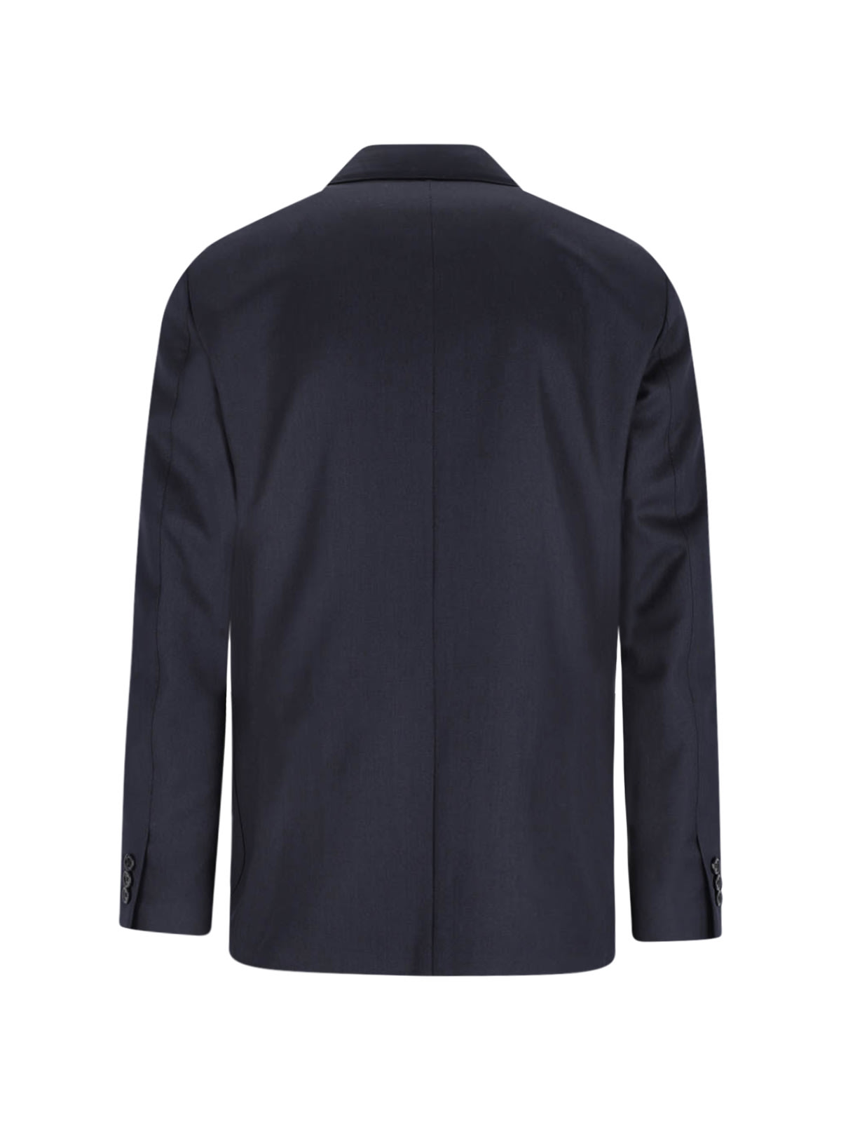 Lardini Double-breasted Virgin Wool Suit In Blue