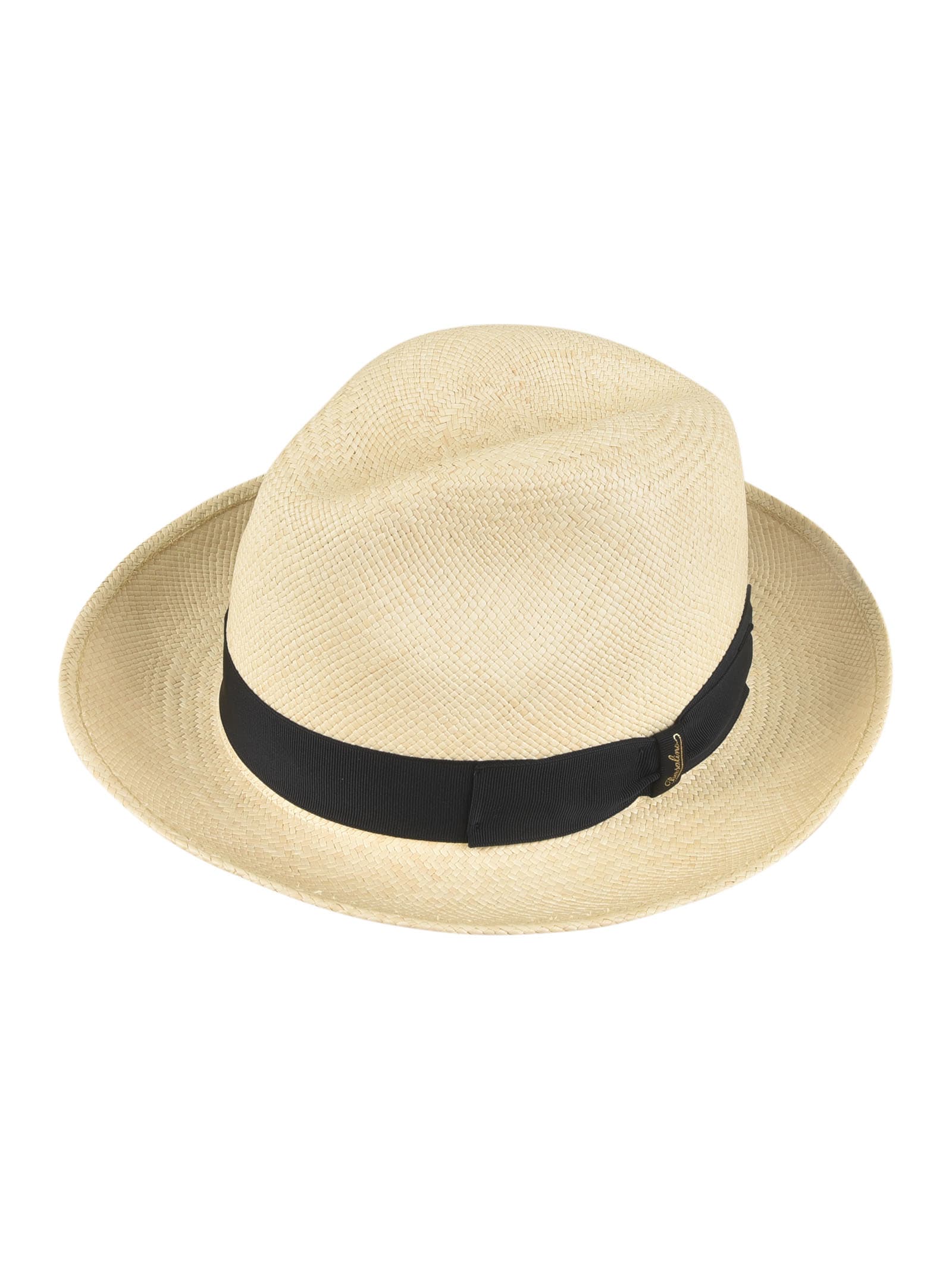 Shop Borsalino Woven Round Hat In Natural